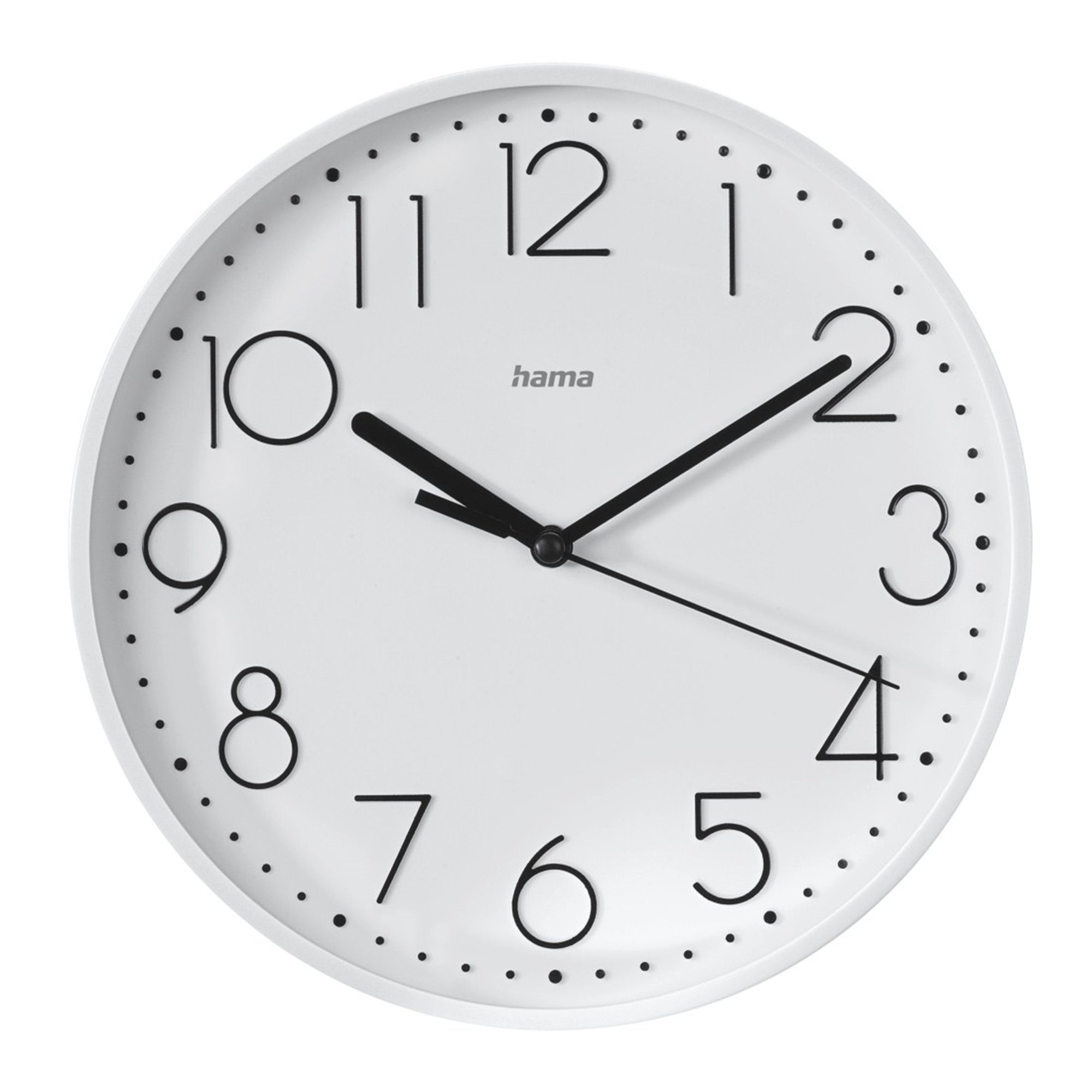 Hama Wanduhr Wanduhr "PG-220", Weiß, geräuscharm günstig online kaufen
