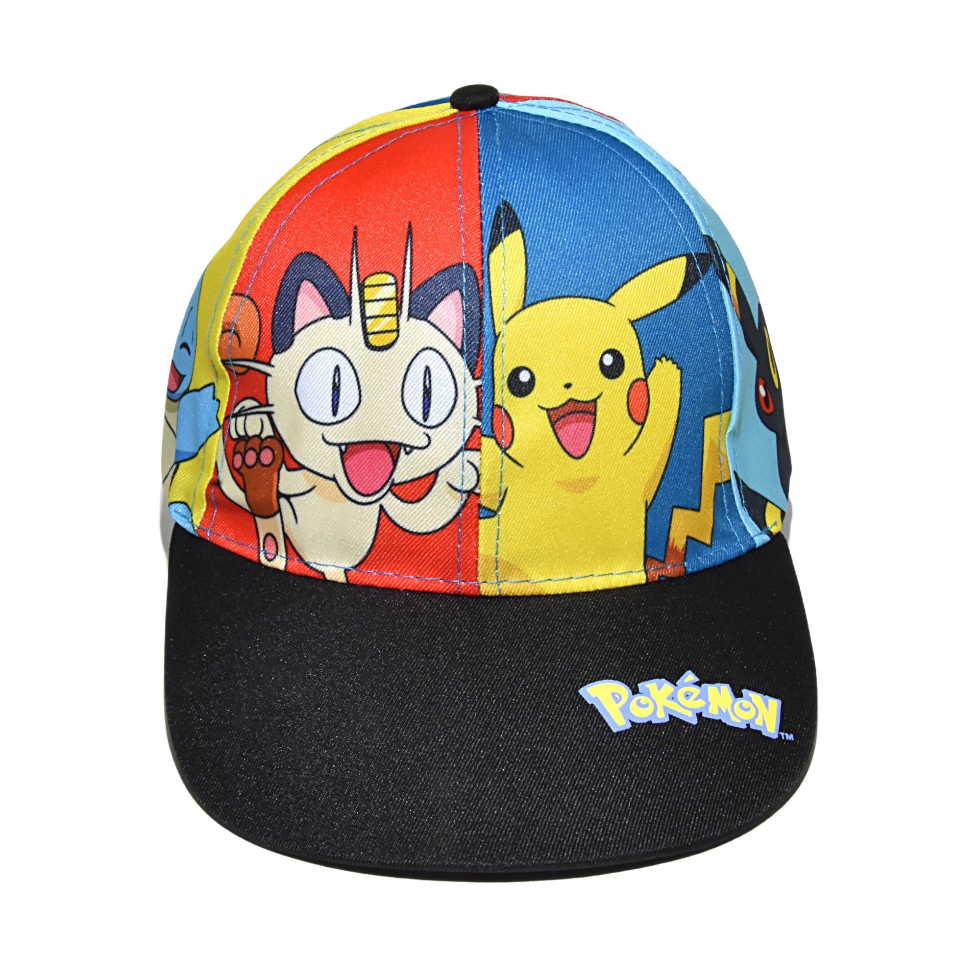 POKÉMON Baseball Cap Pikachu, Mewtu Sommerkappe mit UV Schutz 30+ Größe 54-56 cm