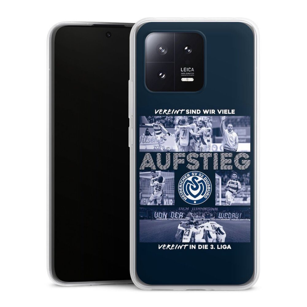 DeinDesign Handyhülle MSV Duisburg Aufstieg Offizielles Lizenzprodukt, Xiaomi 13 Slim Case Silikon Hülle Ultra Dünn Schutzhülle