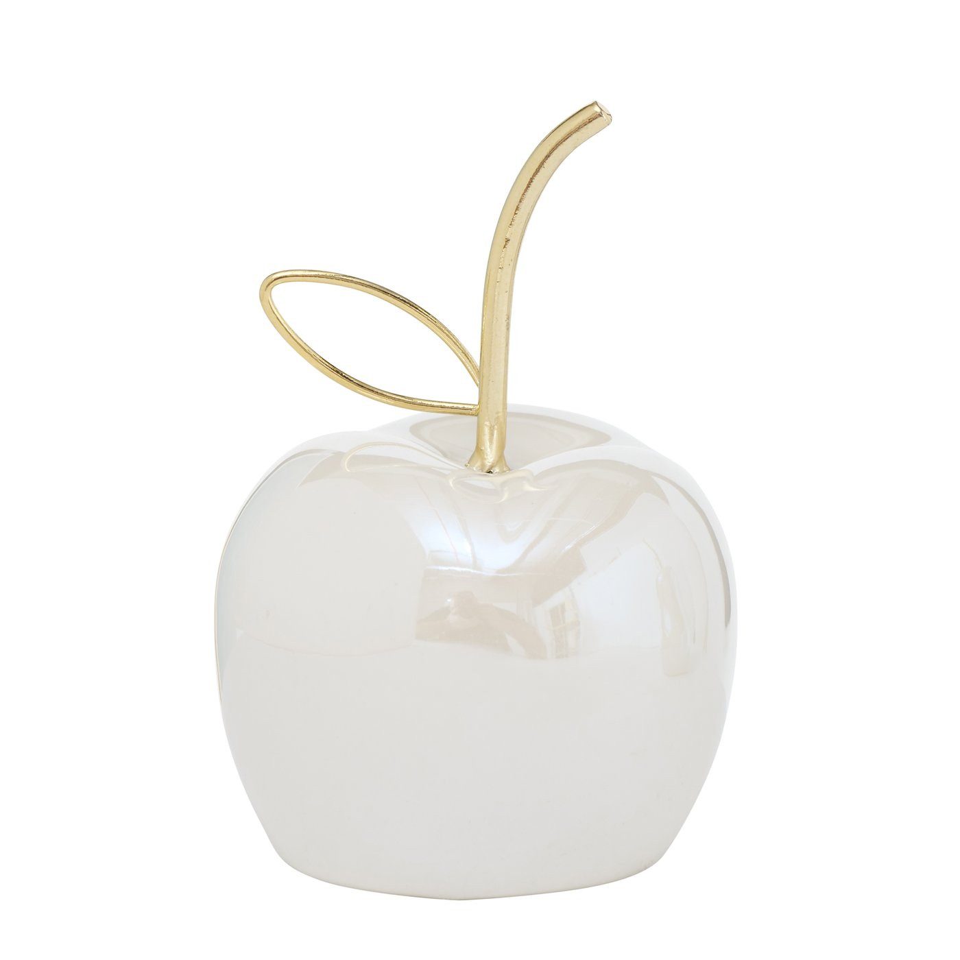 BOLTZE GRUPPE Deko-Glas Boltze Dekoaufsteller Mura, Apfel oder Birne, Gold weiß, 2005553 (1 St)