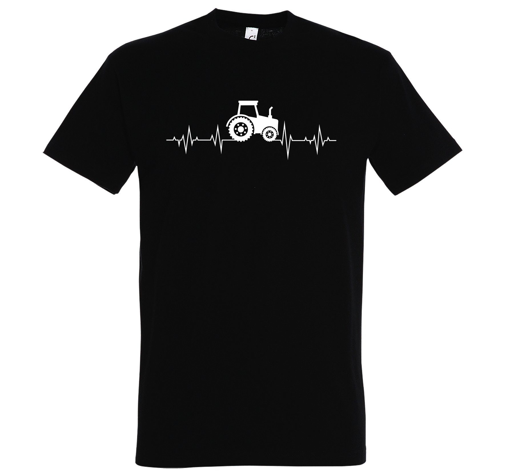 Youth Designz T-Shirt Heartbeat Traktor Herren Shirt mit trendigem Frontprint Schwarz | T-Shirts