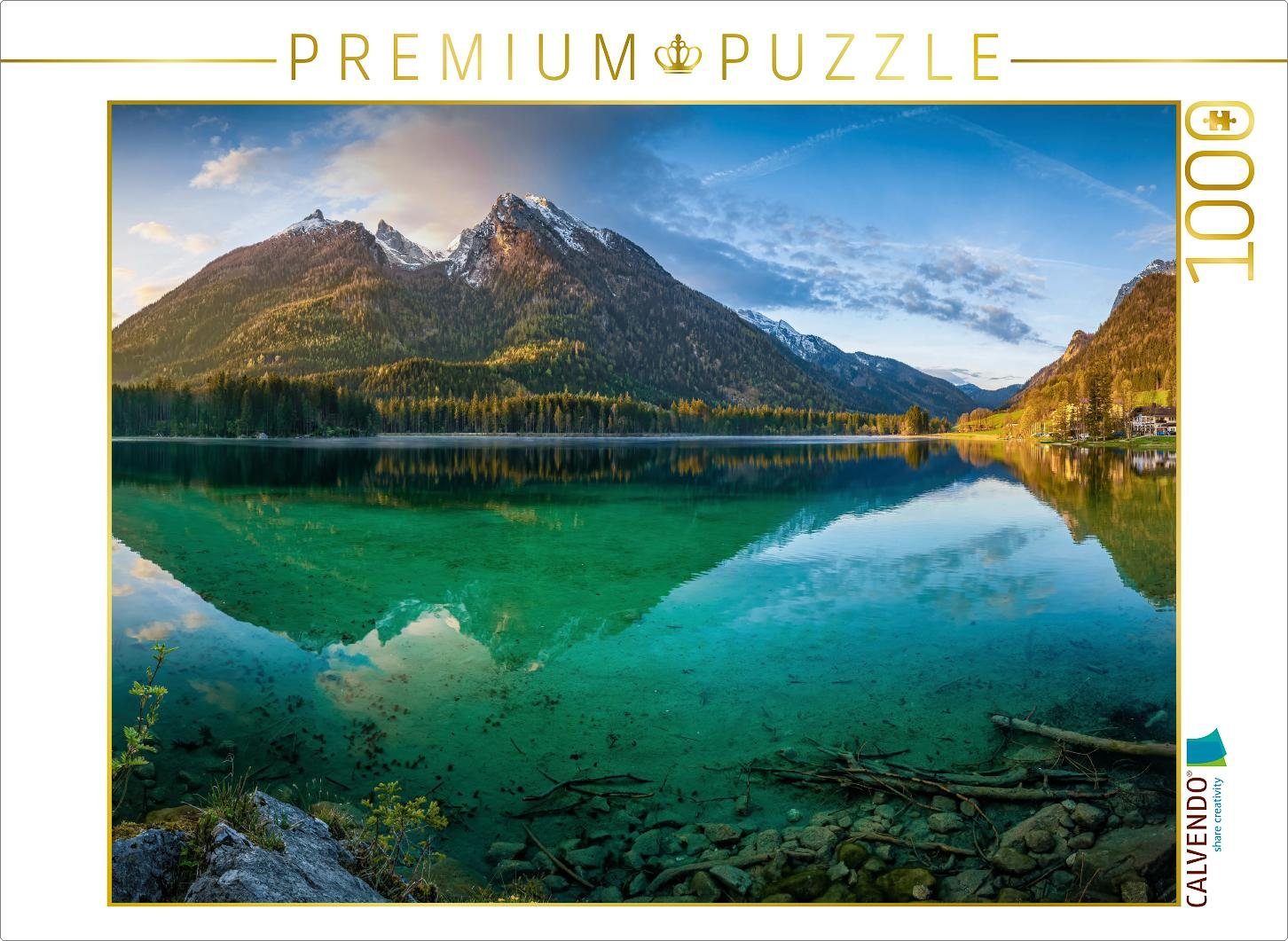 Puzzle CALVENDO Puzzle Hintersee am Morgen 1000 Teile Lege-Größe 64 x 48 cm Foto-Puzzle Bild von Martin Wasilewski
