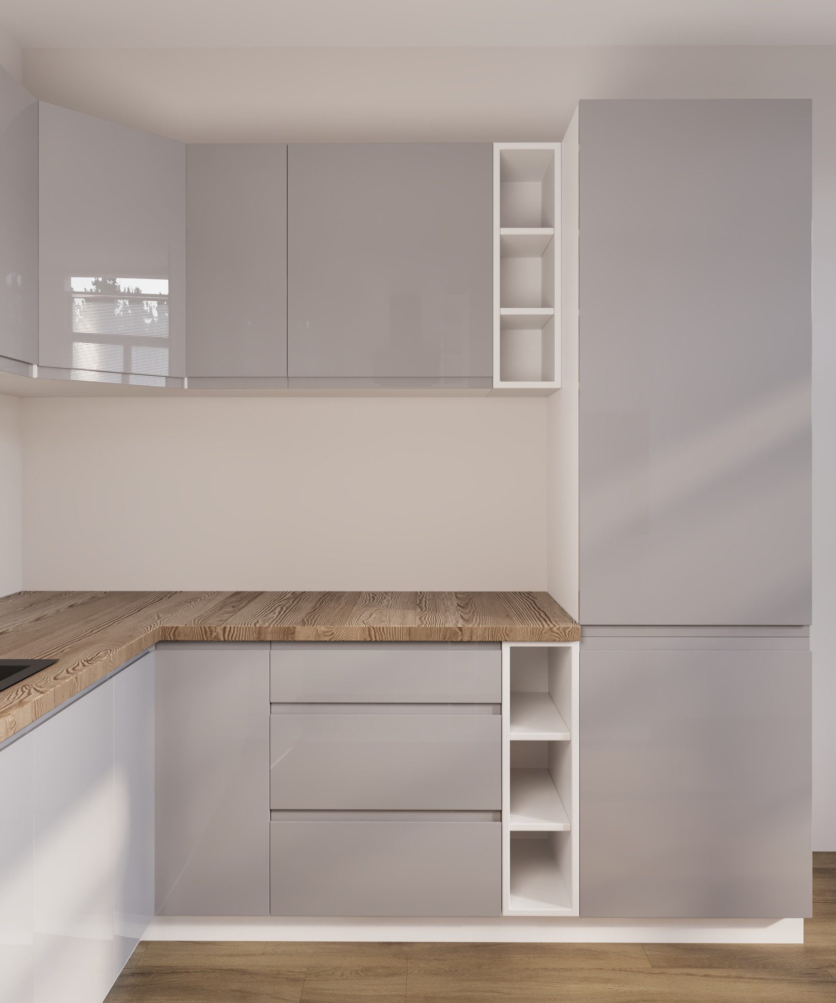 ROYAL24_MARKT Küchenzeile in U-Form K102-G780 - Aspen - Rundum gut organisi günstig online kaufen