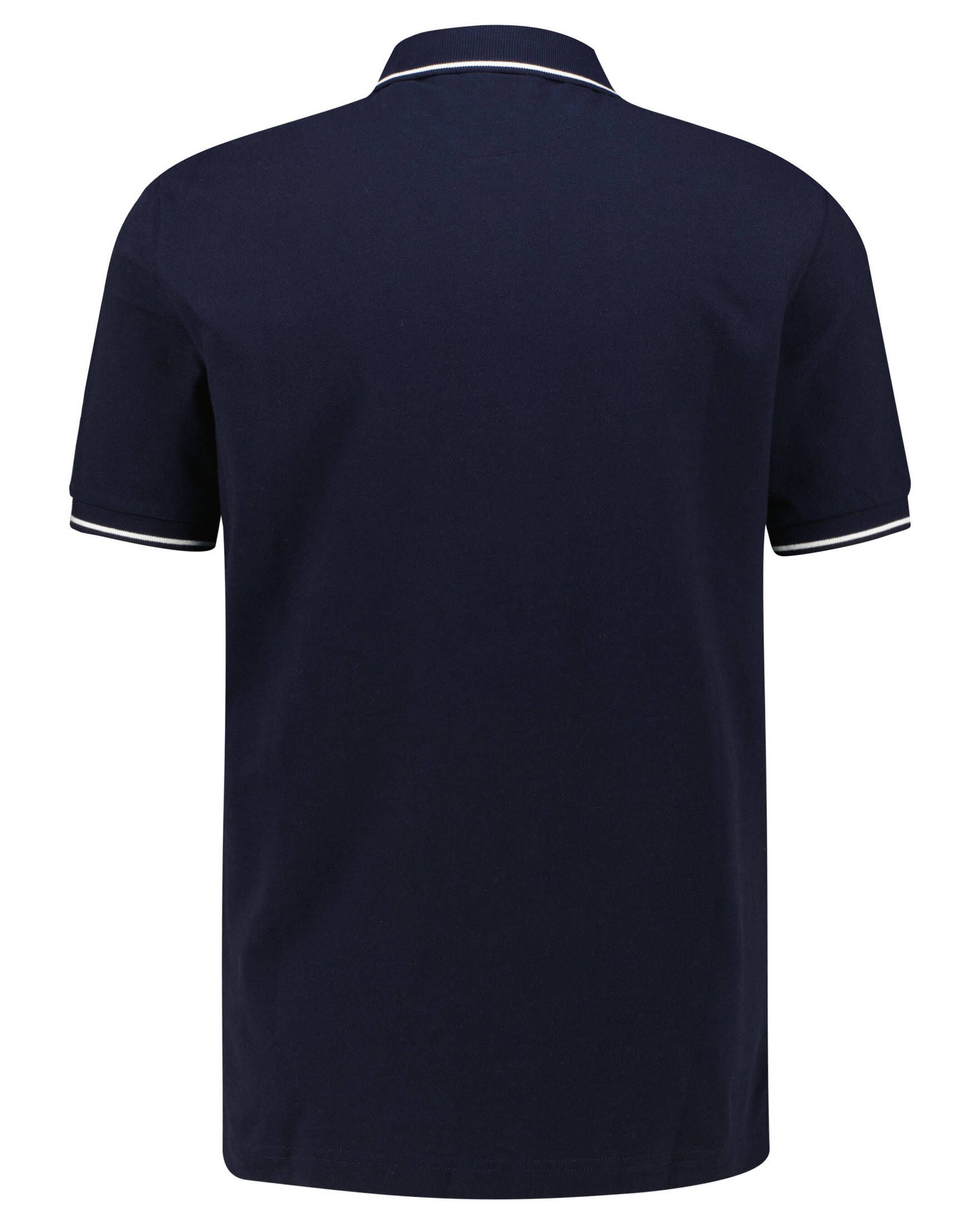 Gant Tipping Piqué Poloshirt Navy - Größe M günstig online kaufen