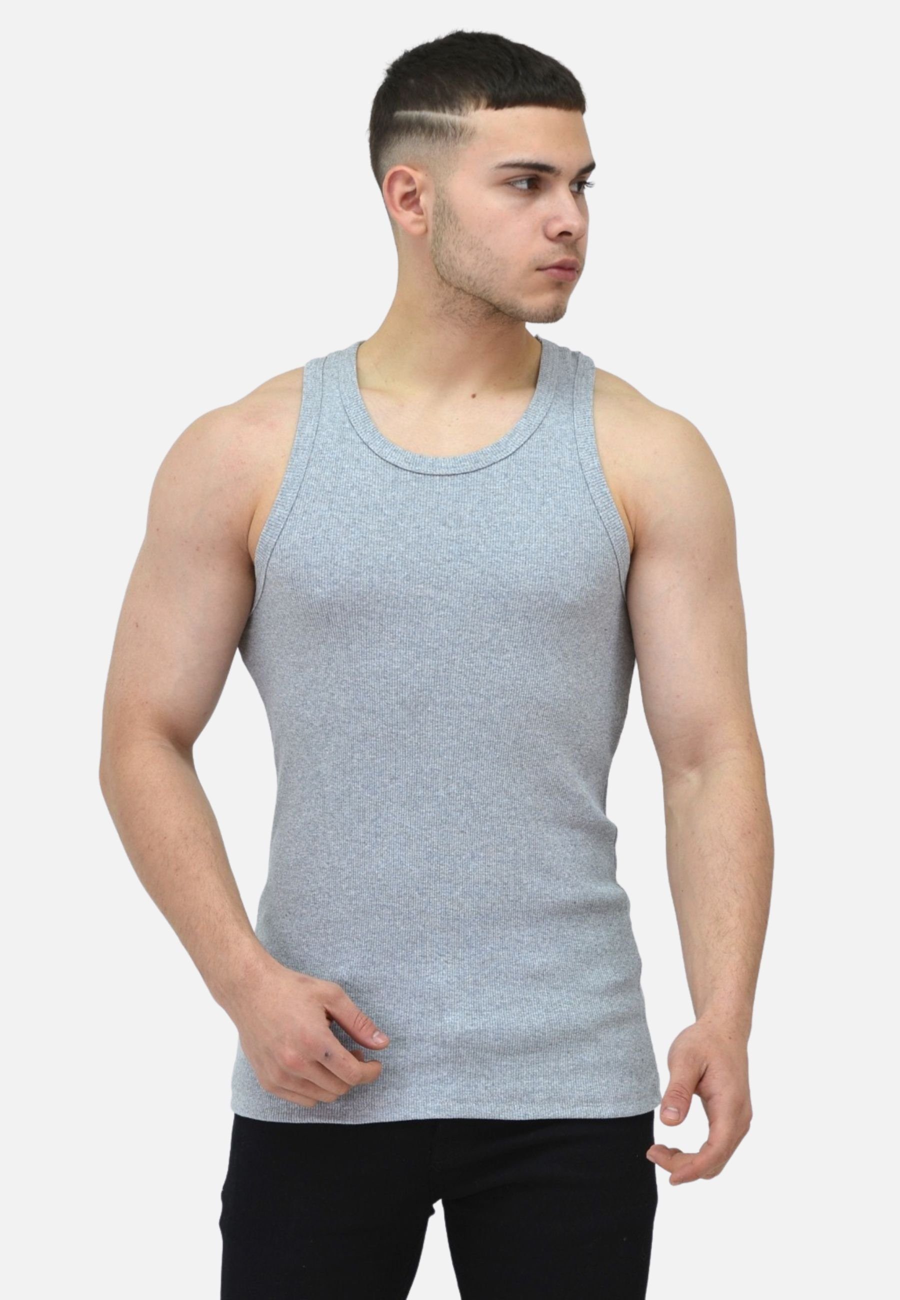 Megaman Tanktop Herren Tank Tops Baumwolle Ärmelloses Unterhemd Basic