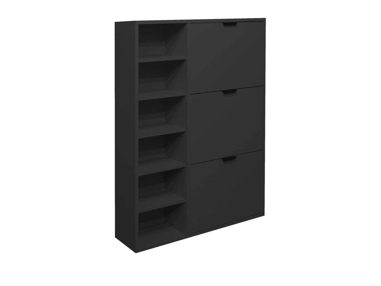 Storado Schuhkipper Bonnie 95×126–139×25cm, Schuhkipper mit 3 Klappen, Farbe wählbar, 3 Klappen mit Platz für 12–18 Paar Schuhe