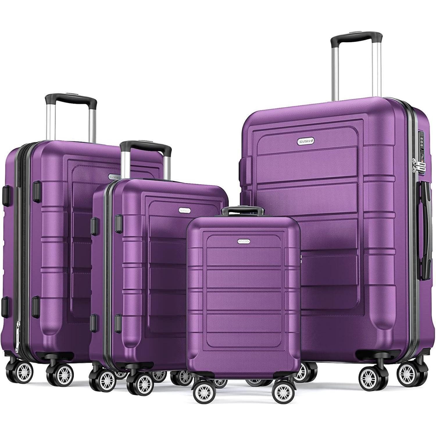 LuxusKollektion Kofferset Kofferset 4tlg Hartschale Leicht ABS+PC Erweiterbar TSA Schloss 4