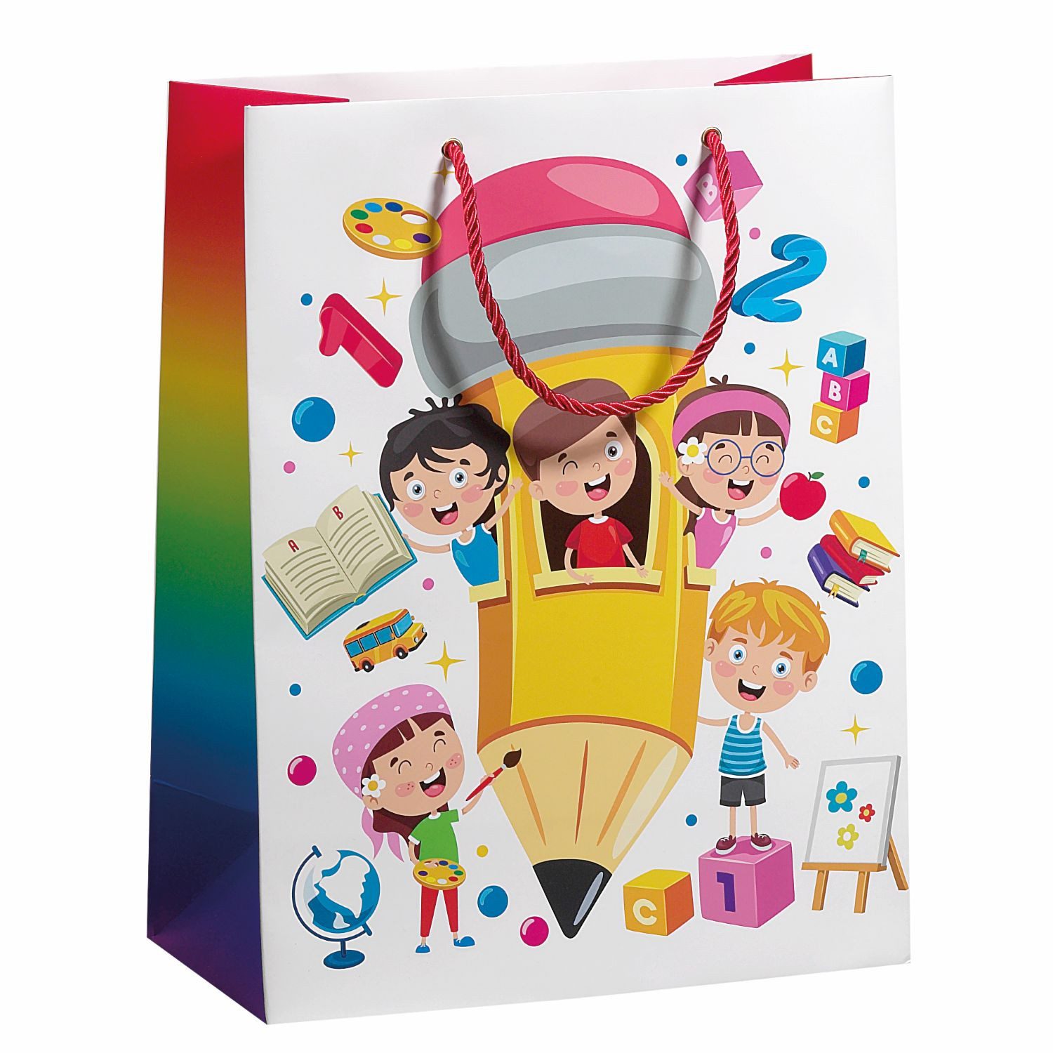 ZOEWIE Geschenkpapier Geschenktüte 'School Party', B26x T13,5 x H33,5cm