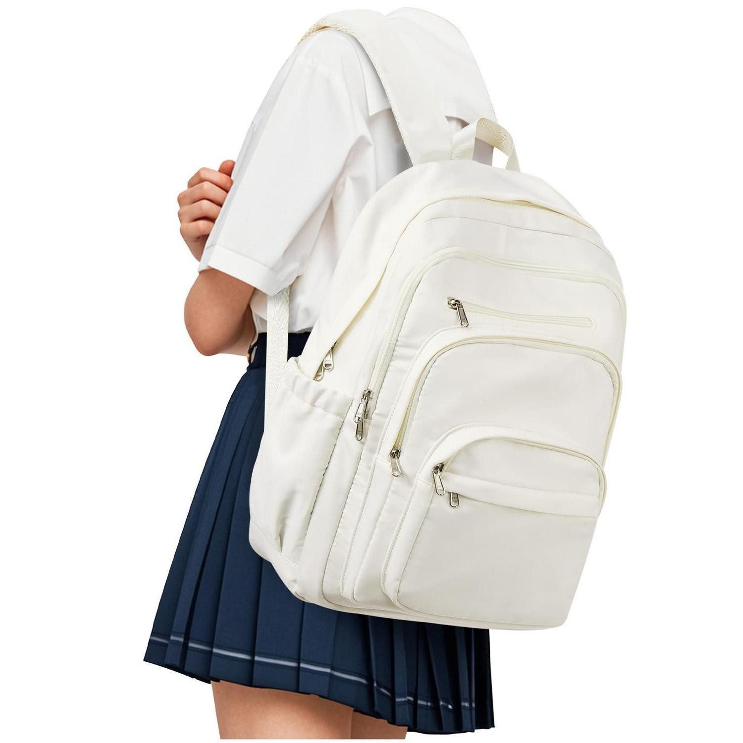 LuxusKollektion Schulrucksack Rucksack Schule Beige Lässiger Tagesrucksack