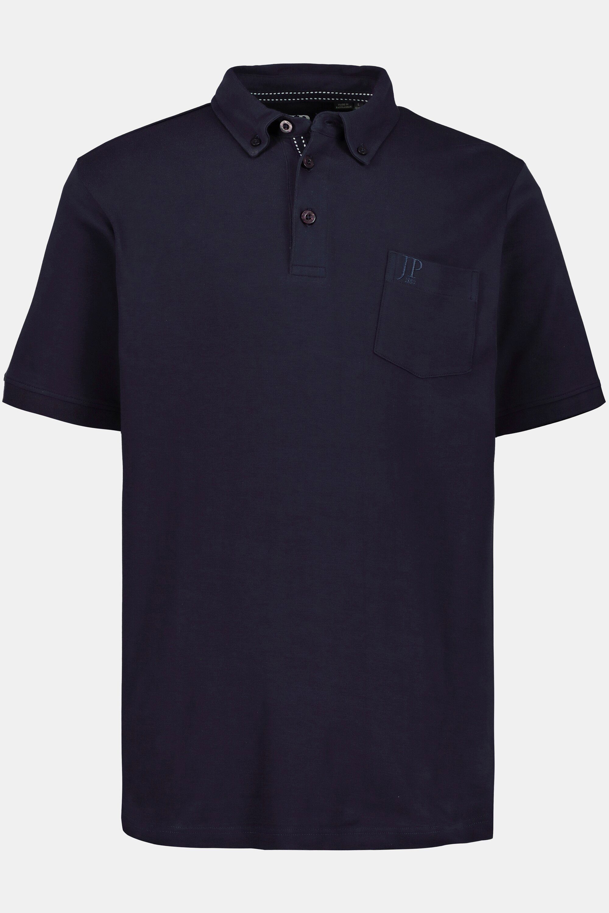 Pima Basic marine Buttondown-Kragen Poloshirt dunkel JP1880 Cotton Poloshirt