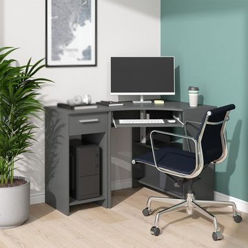 EBUY Computertisch Minimalistischer, stilvoller Büro-Ecktisch, weiß (1-St)