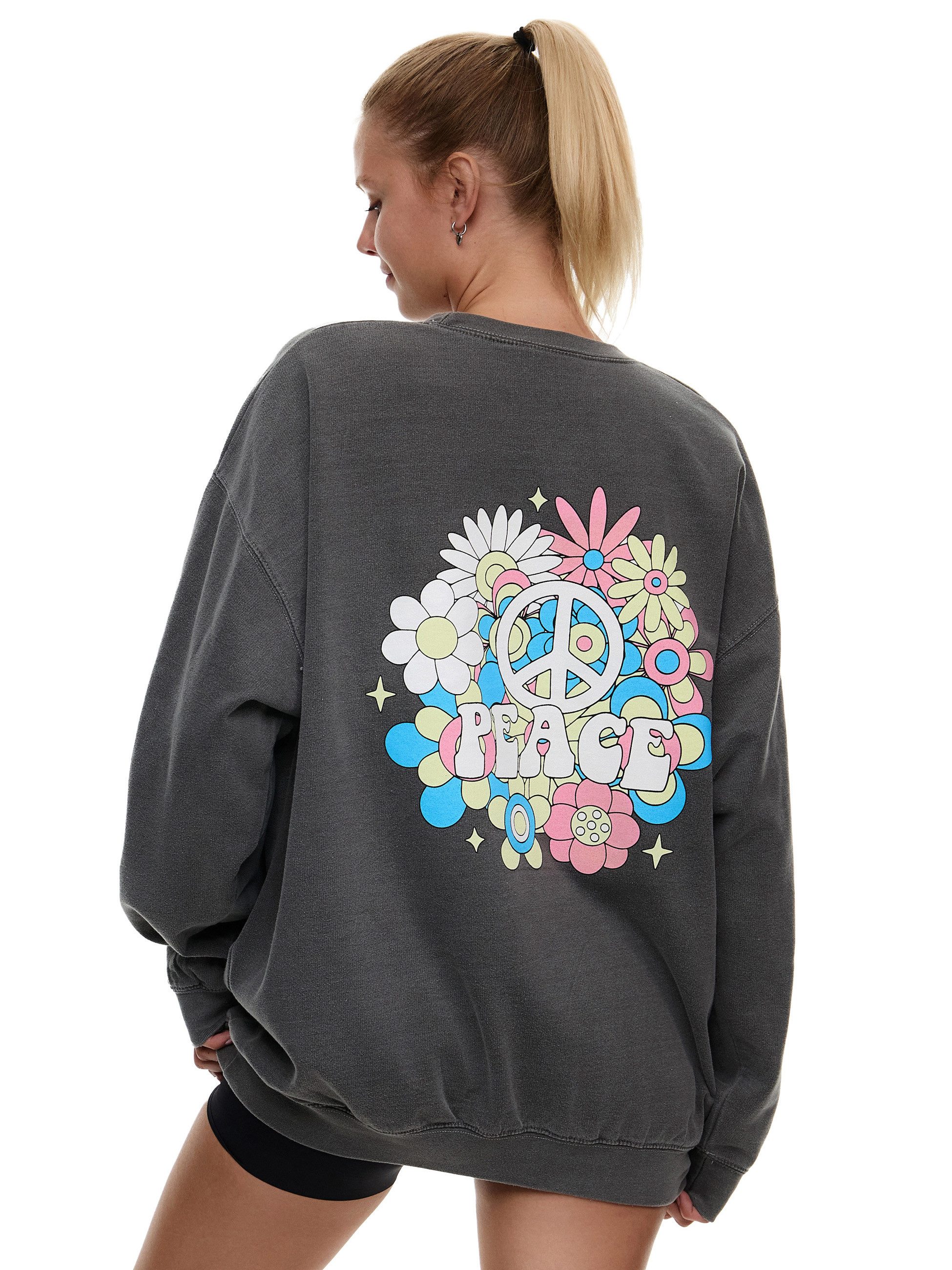 Worldclassca Longsweatshirt Worldclassca Oversized Sweatshirt PEACE günstig online kaufen