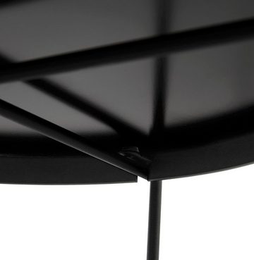 KADIMA DESIGN Beistelltisch PIPER GROss Couchtisch Glas Schwarz (black) 83 x
