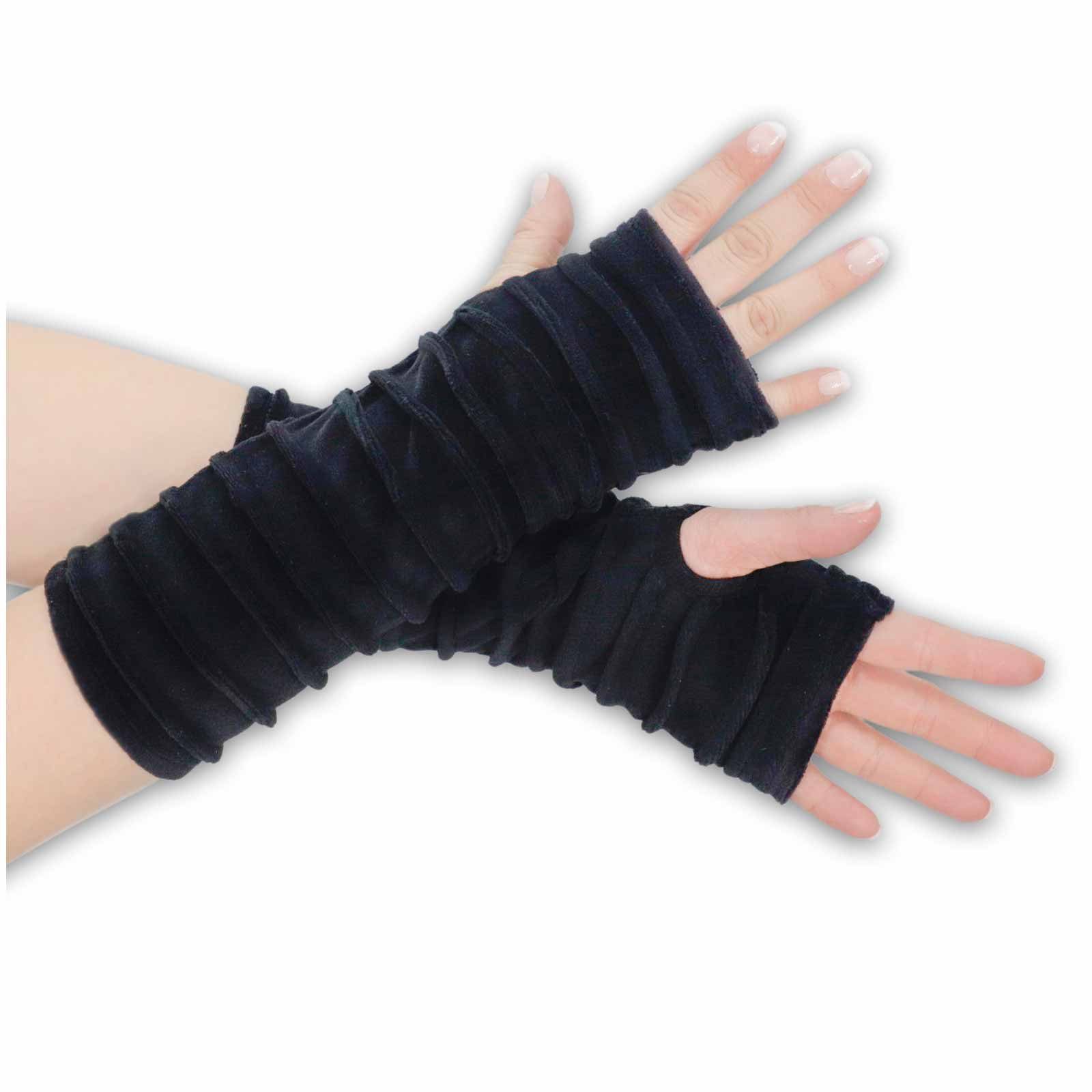 KUNST UND MAGIE Armstulpen Kunst und Magie Samt Armstulpen Stulpen Handwärmer Handschuhe Boho