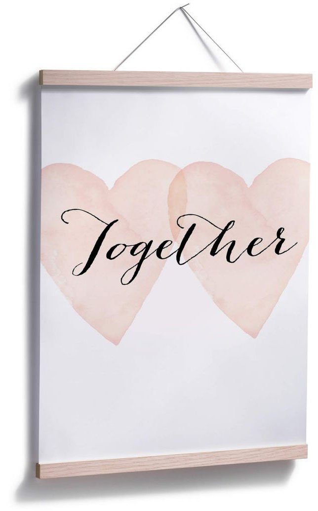 Wandposter Wandbild, Poster Wall-Art Poster, Schriftzug Bild, St), (1 Together,