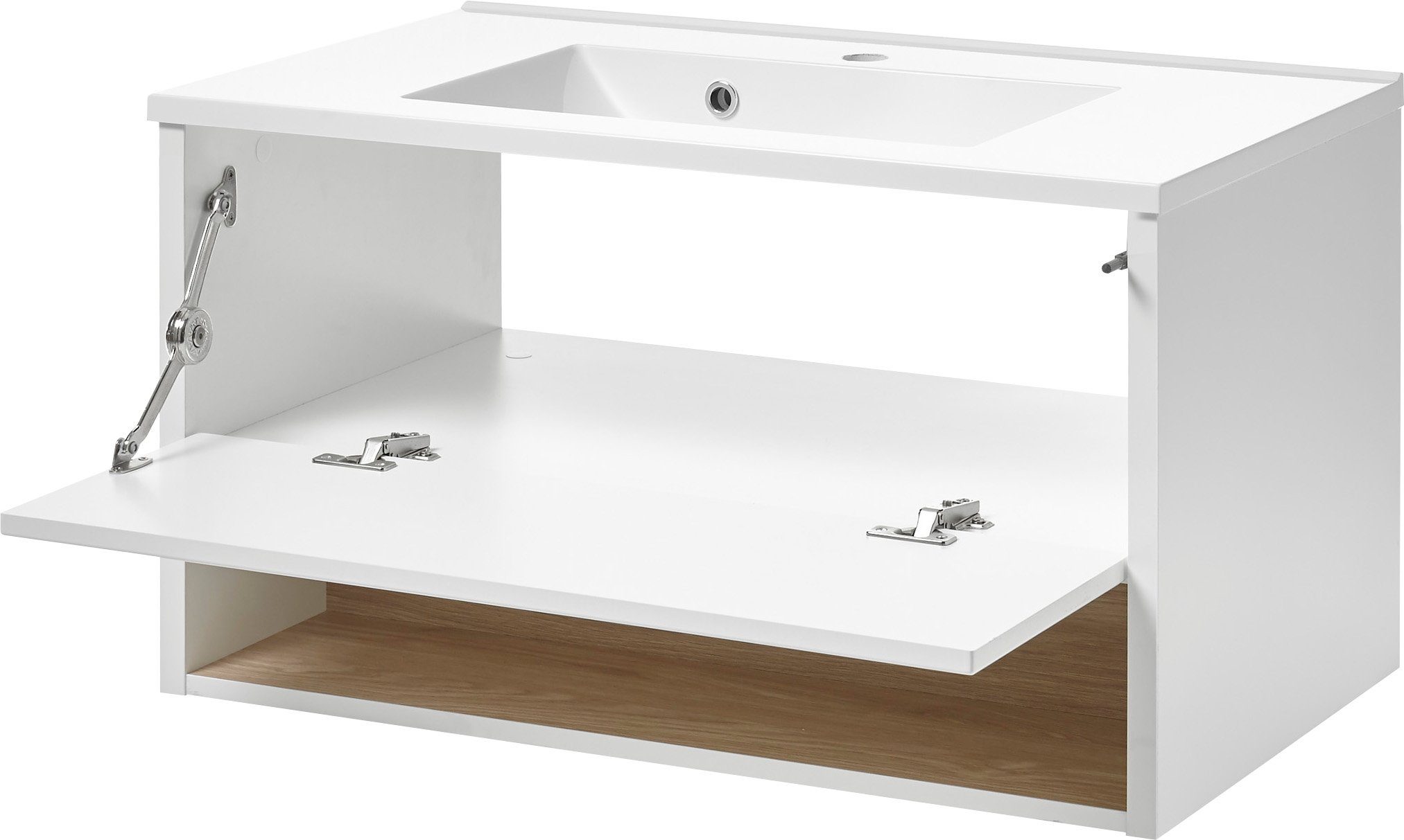 Home affaire Waschtisch Studio Line, Waschtisch inkl. Waschbecken, modernes Design, in zwei Farben verfügbar, ausreichend Stauraum