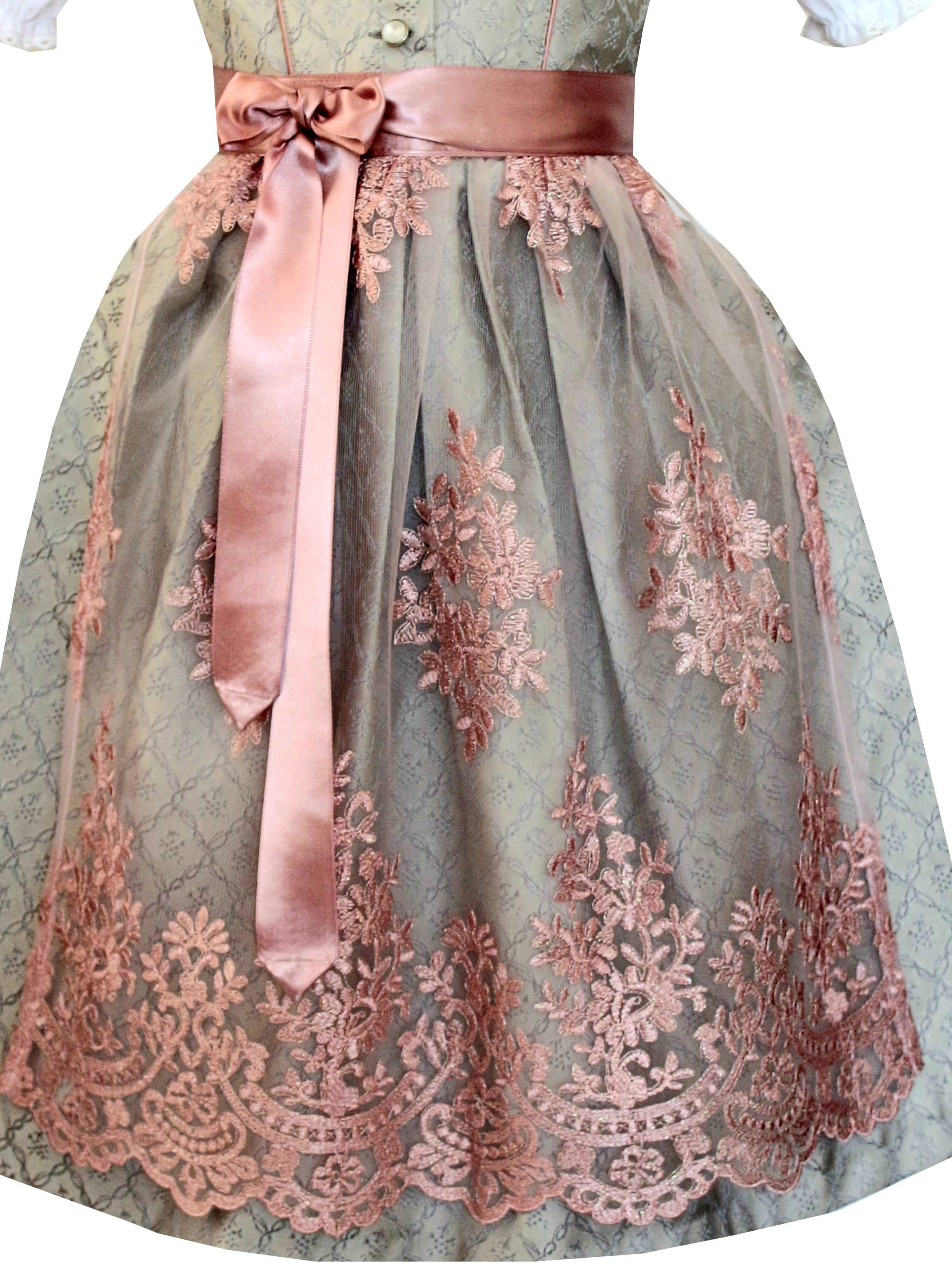 Alpenmärchen Dirndl Kinderdirndl Ruby in Rosa und Grau - ALM-K966