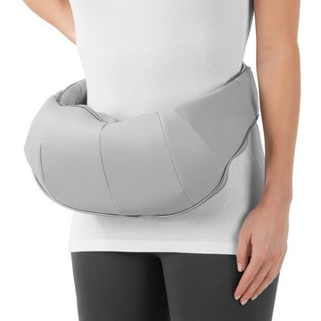 VITALmaxx Shiatsu-Massagegerät Nacken & Rücken - Wärmefunktion - inkl. Gürtel 3 teilig grau/lila, 3-tlg., inkl. Haltegurt freie Hände