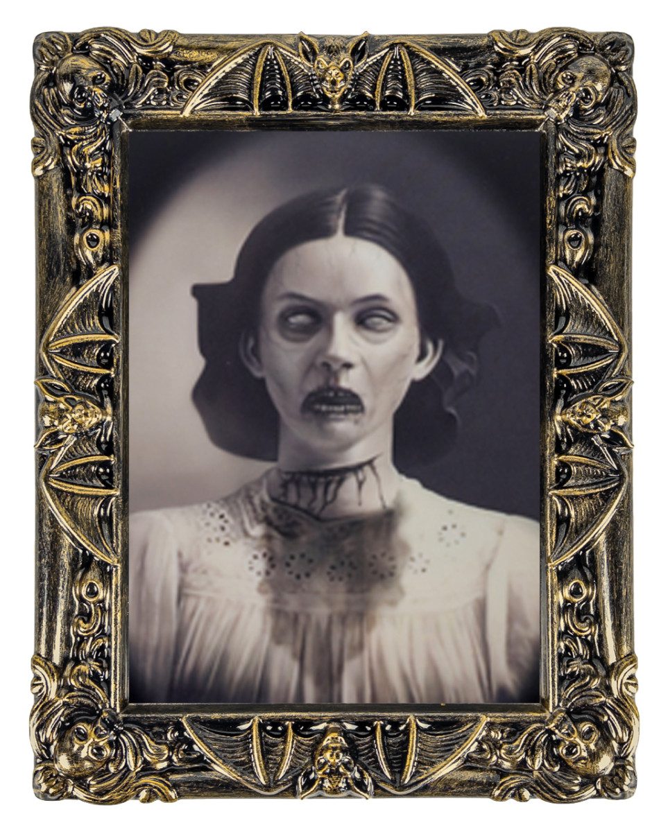 Horror-Shop Dekoobjekt Horrific Aunt Demonica Hologram Portrait als Lenti