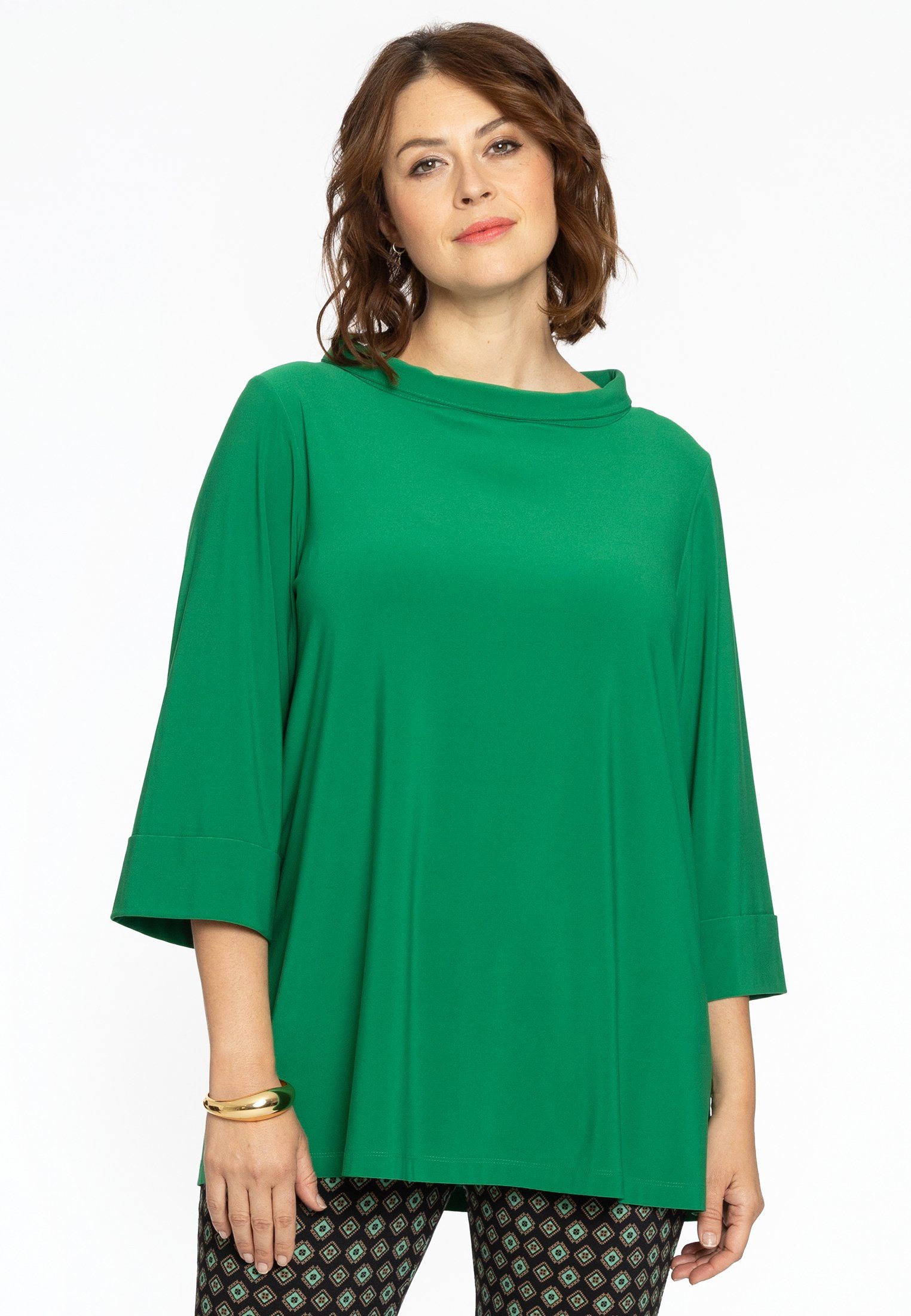 Yoek Langarmshirt Große Größen green