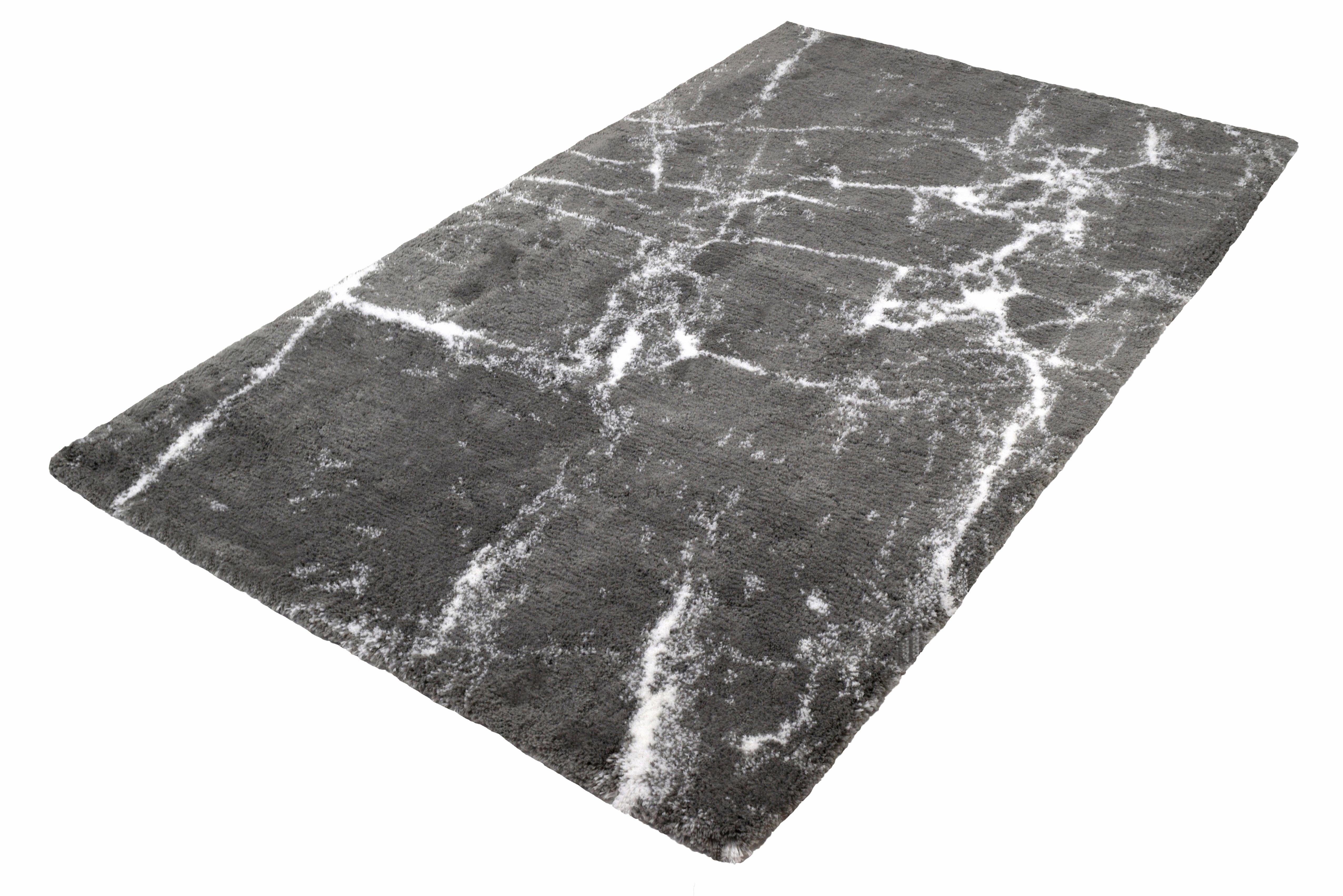 Kleine Wolke Badematte Como, Höhe 16 mm, rutschhemmend beschichtet, fußbodenheizungsgeeignet, Baumwolle, quadratisch, Badteppich, modernes Marmor Design, waschbar