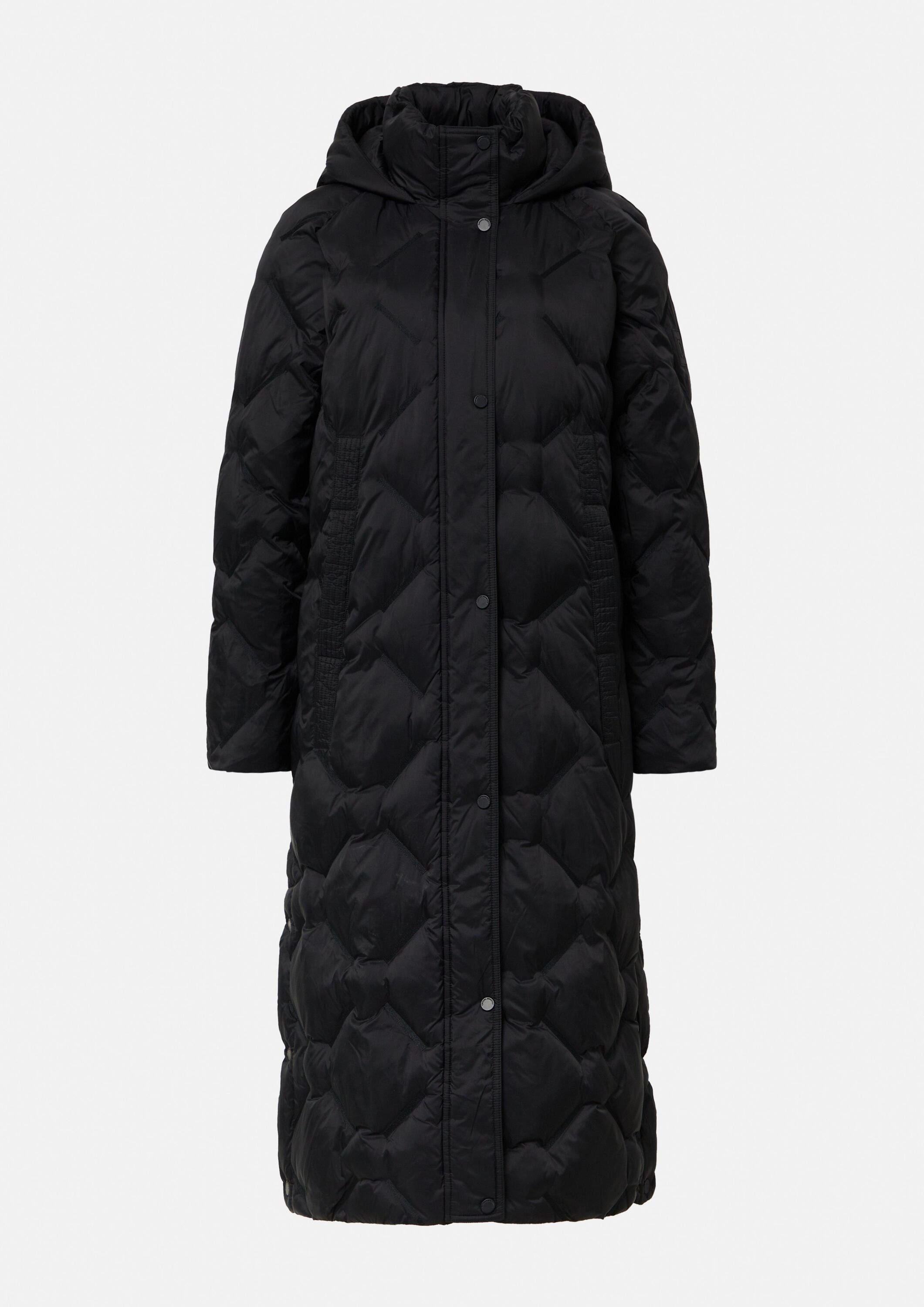 comma Wintermantel Outdoor-Mantel Langer Steppmantel mit Rucksack-Trägern