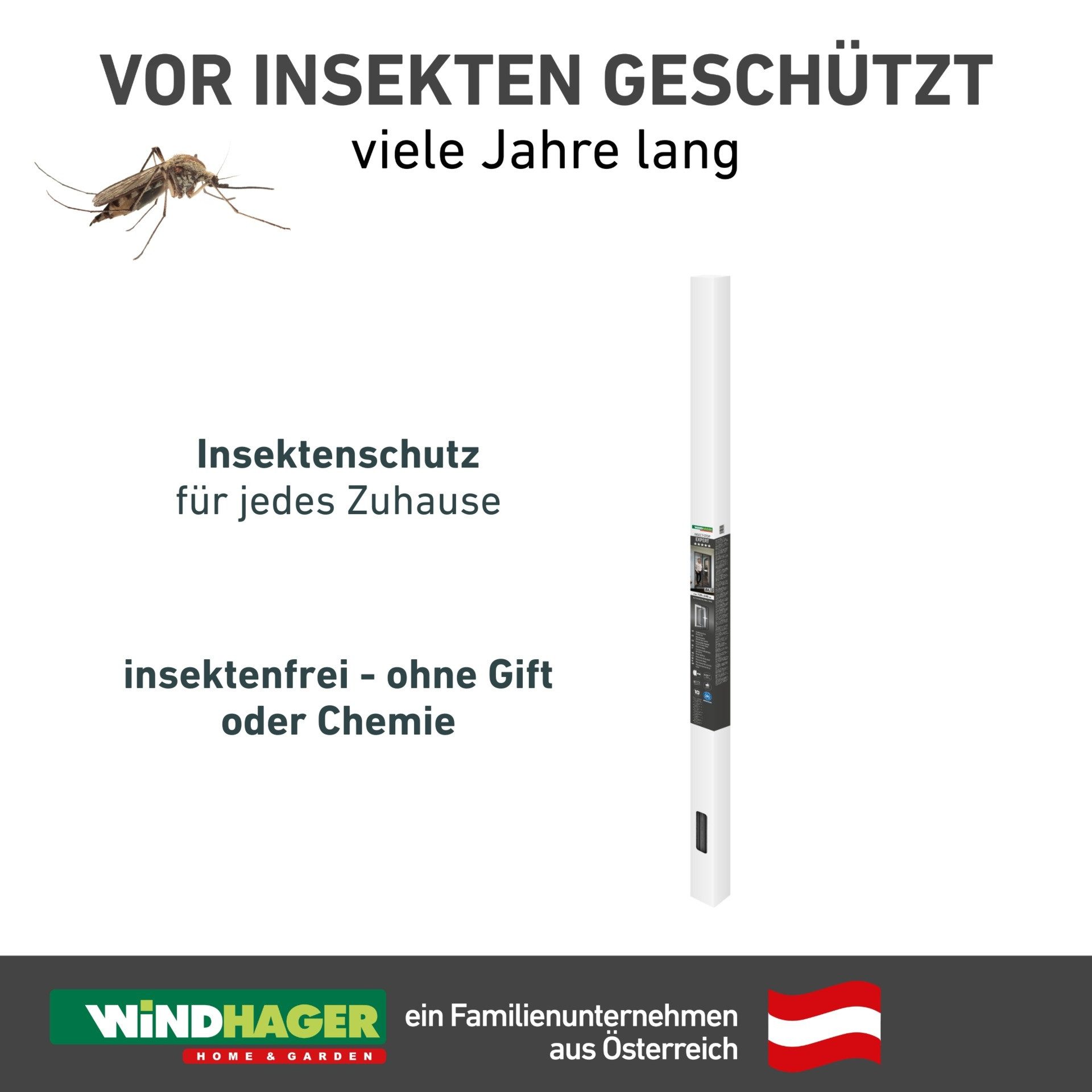 Windhager Insektenschutz-Schiebetür Expert für Doppeltüren, Insektenschutzplissee mit Alurahmen, Fliegengitter in weiß oder anthrazit erhältlich, 240 x 240 cm