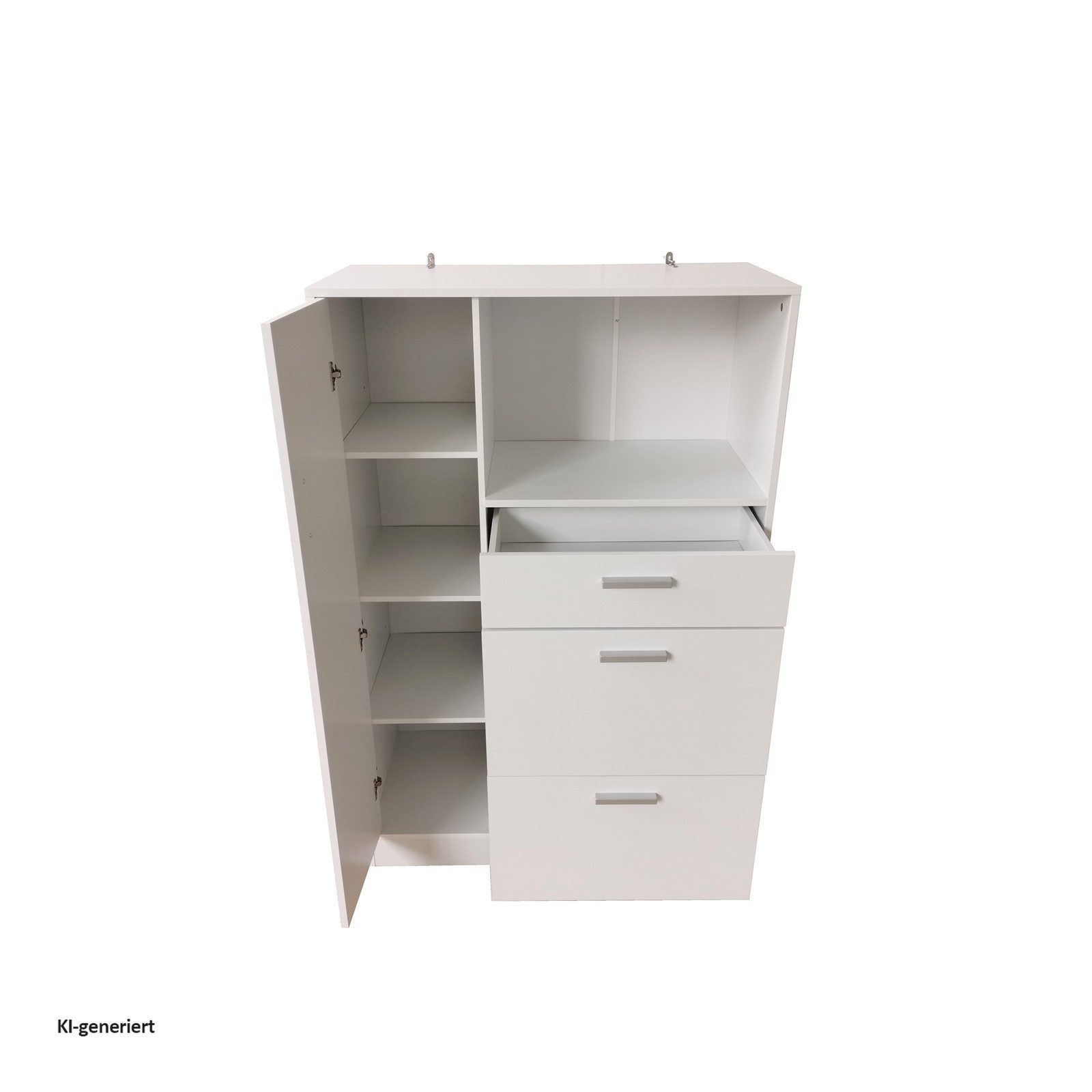HTI-Line Küchenbuffet Küchenschrank Kombi L Blanca (Stück, 1-St., 1 Küchenschrank Kombi L Blanca) Küchenbuffet Mehrzweckschrank Mikrowellenschrank