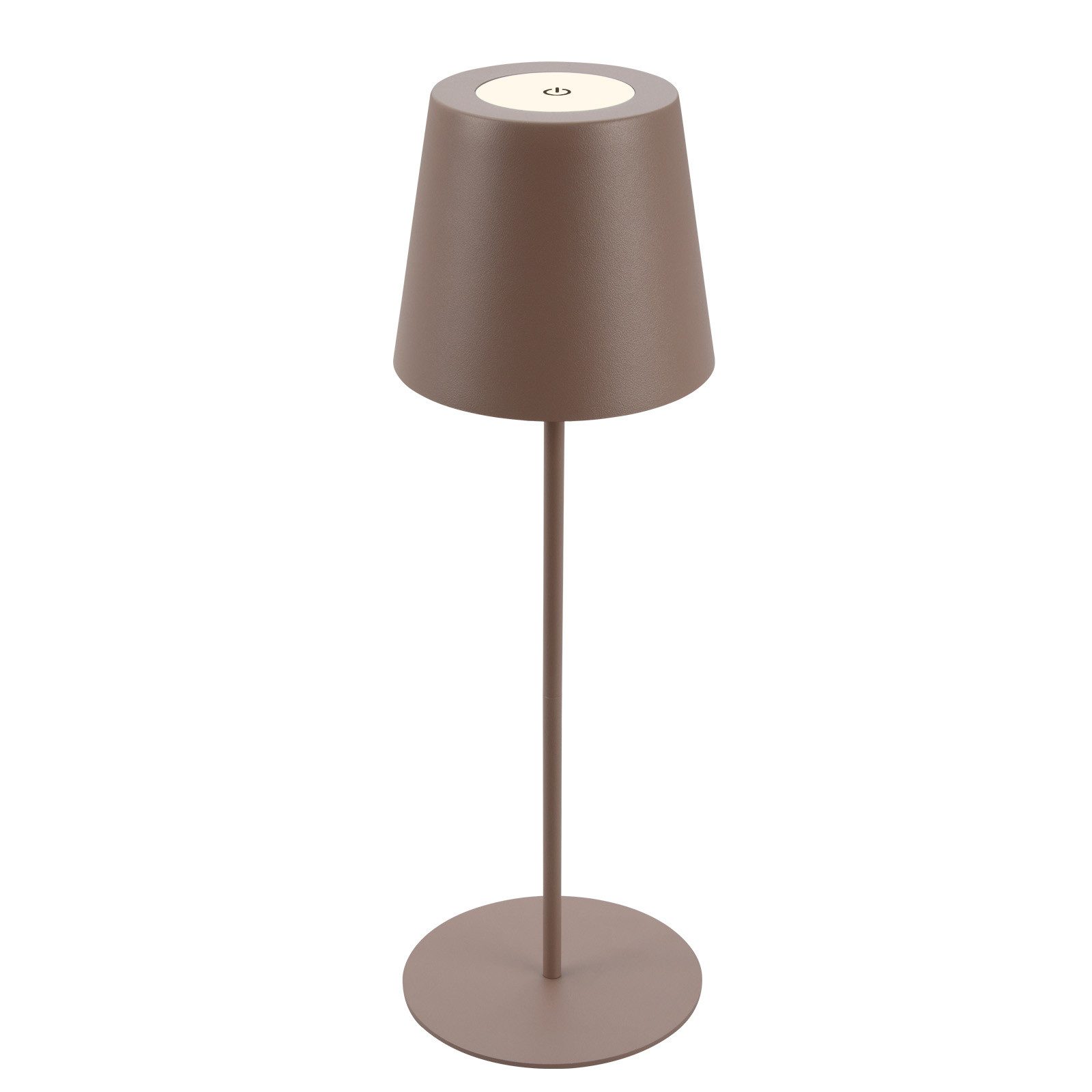 Briloner Leuchten Tischleuchte LED Tischlampe Akku IP44, LED wechselbar, 2700K - Extra - Warmweiß, LED Tischlampe kabellos 36x10,5 cm Beige Wohnzimmer Schlafzimmer