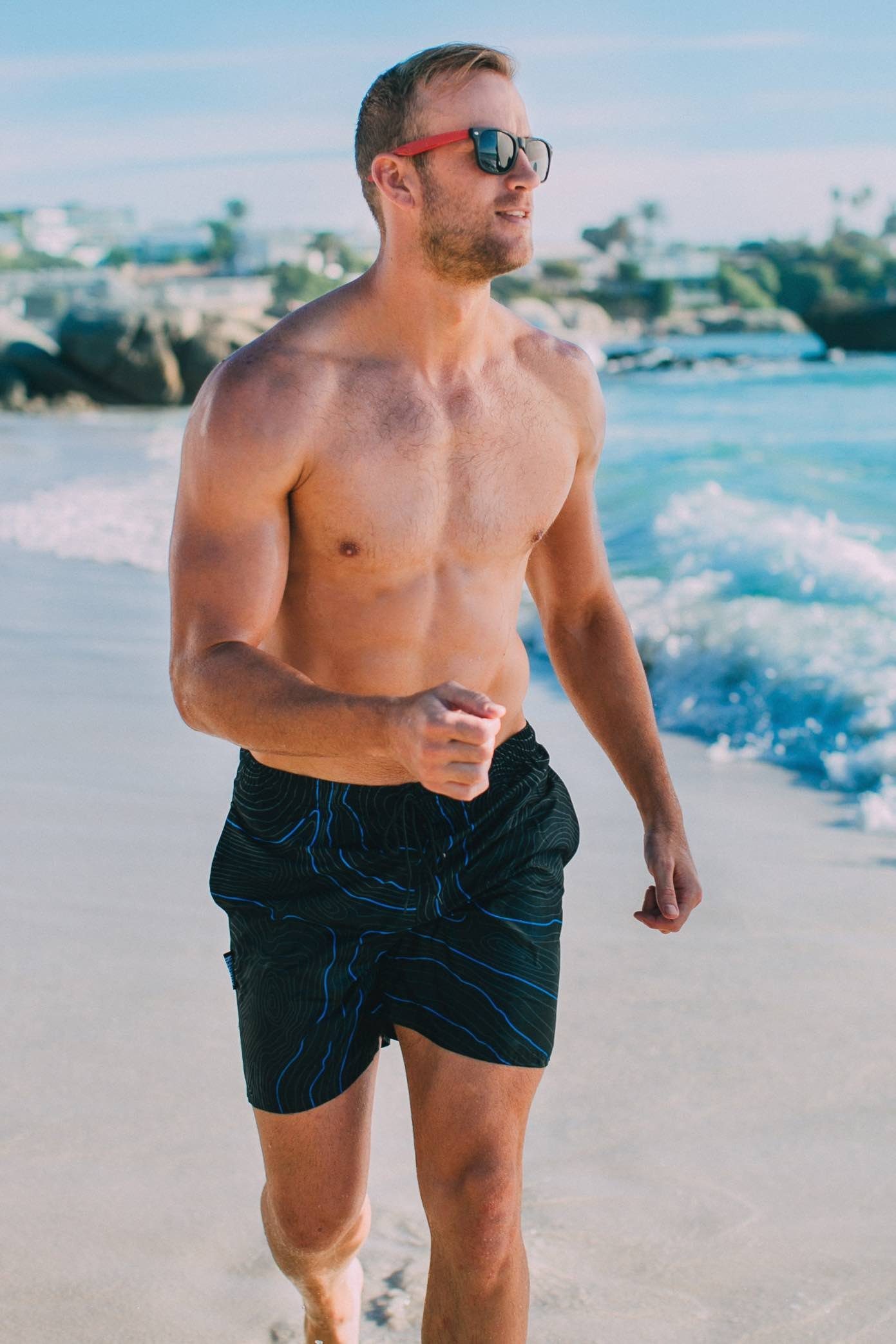 GUGGEN Mountain Badehose Herren Badehosen Badeshorts Männer Boardshort Schnelltrocknend 2335 Badeshorts, Badehose für Herren mit Gummizug und Innenslip – Bild 5 von 5