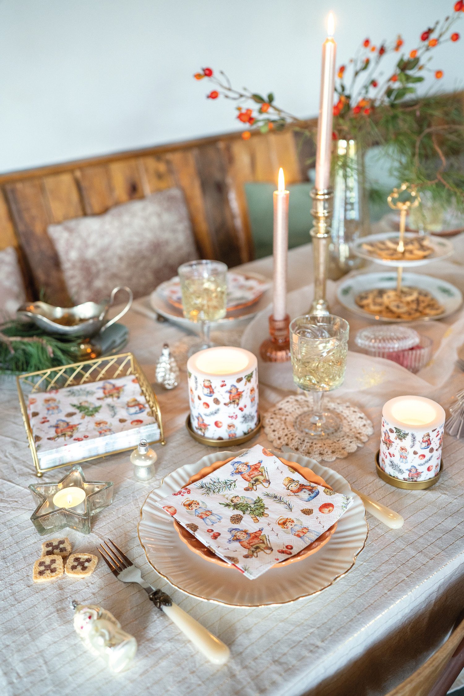 Ambiente® Müslischale X-Mas stockings, Porzellan, (1-tlg), Porzellan-Schüssel New Bone China Ø 14 Höhe 6,5cm Volumen ca.0,4l