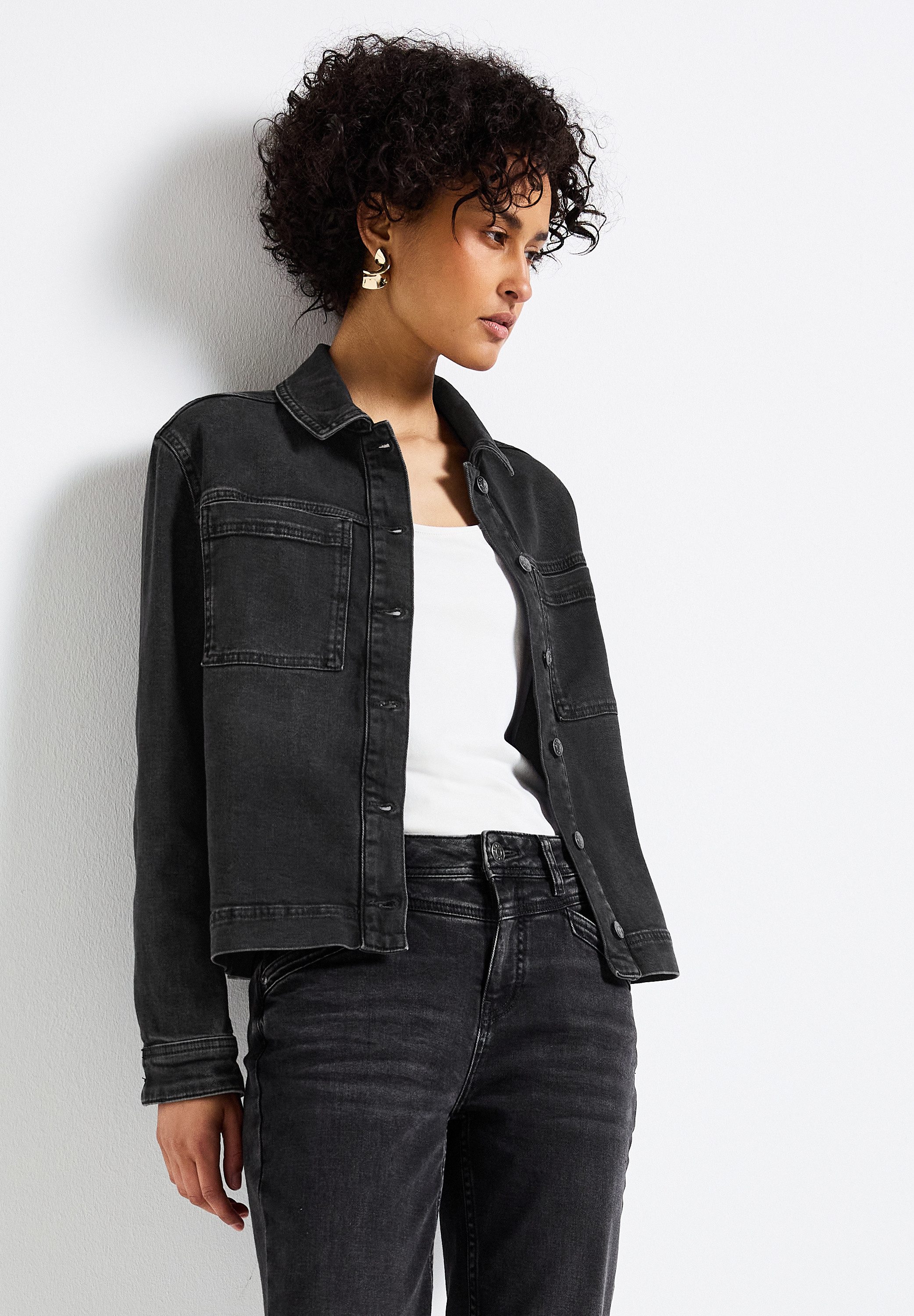 STREET ONE Jeansjacke mit Brust Taschen günstig online kaufen