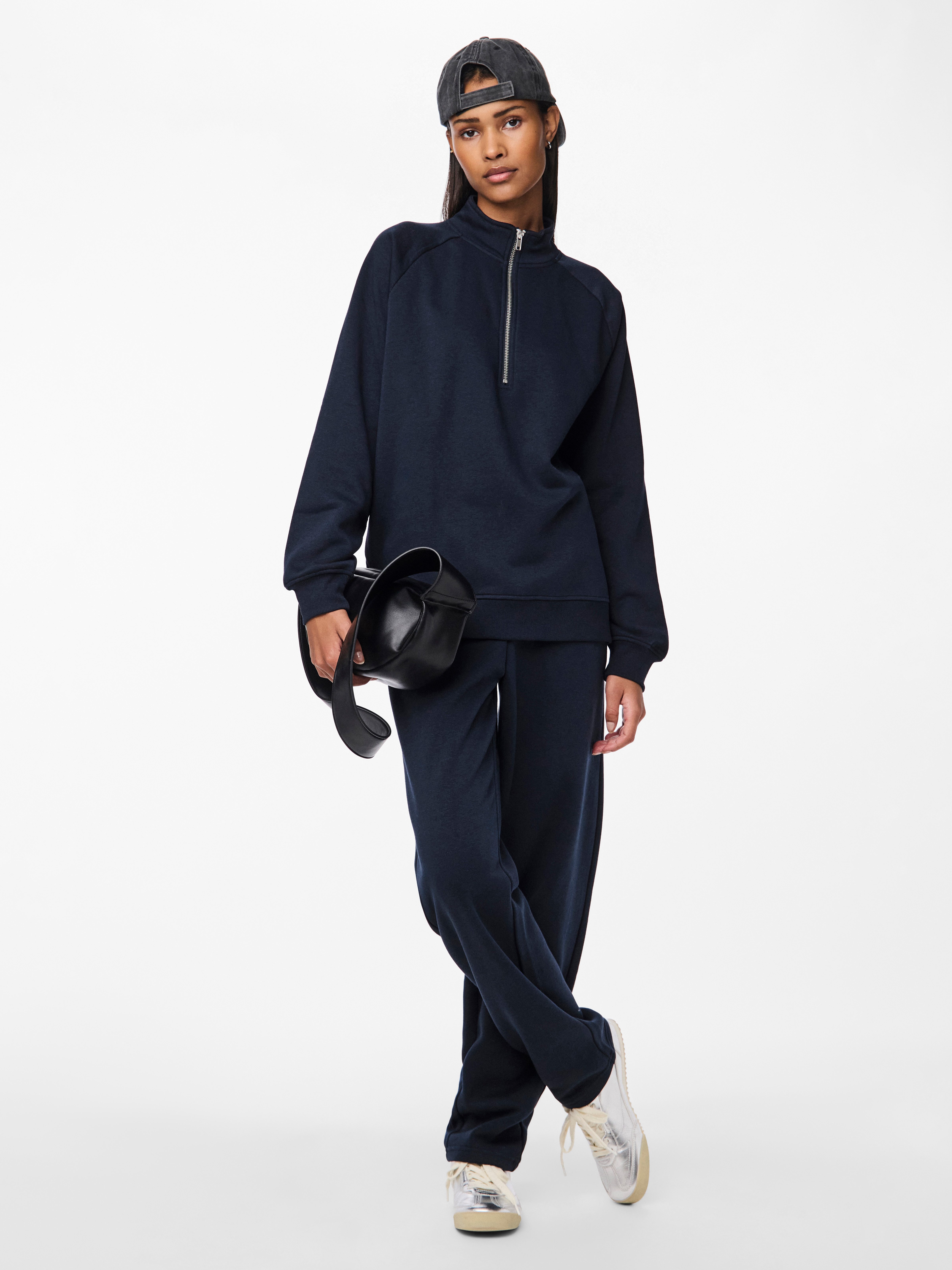 pieces Sweathose PCCHILLI HW STRAIGHT SWEAT PANTS NOOS BC Baumwollmischung, straight fit