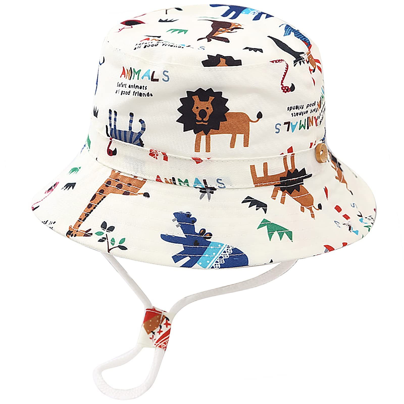 Diwzbyn Fischerhut Unisex Kleinkind-Sonnenhut,Fischerhut,Sommerhut für Mädchen und Jungen bedruckt, Futter,Geeignet für Reisen, Urlaub und Strandaktivitäten