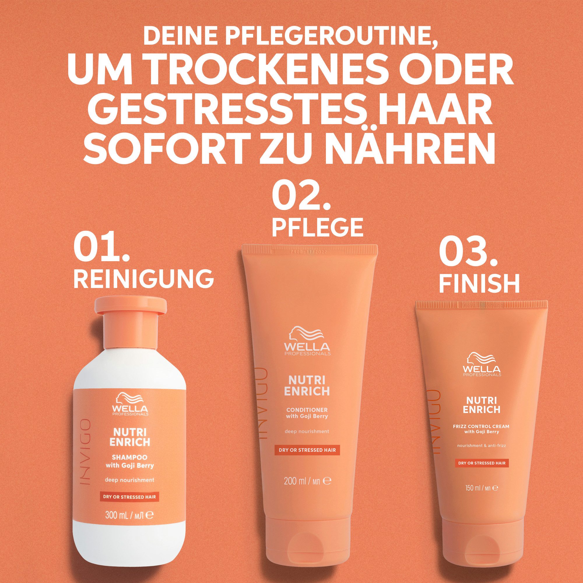 Wella Professionals Haarspülung INVIGO NUTRI-ENRICH DEEP NOURISHING CONDITIONER, Anti-Frizz-Effekt, feuchtigkeitsspendend, für strapaziertes Haar