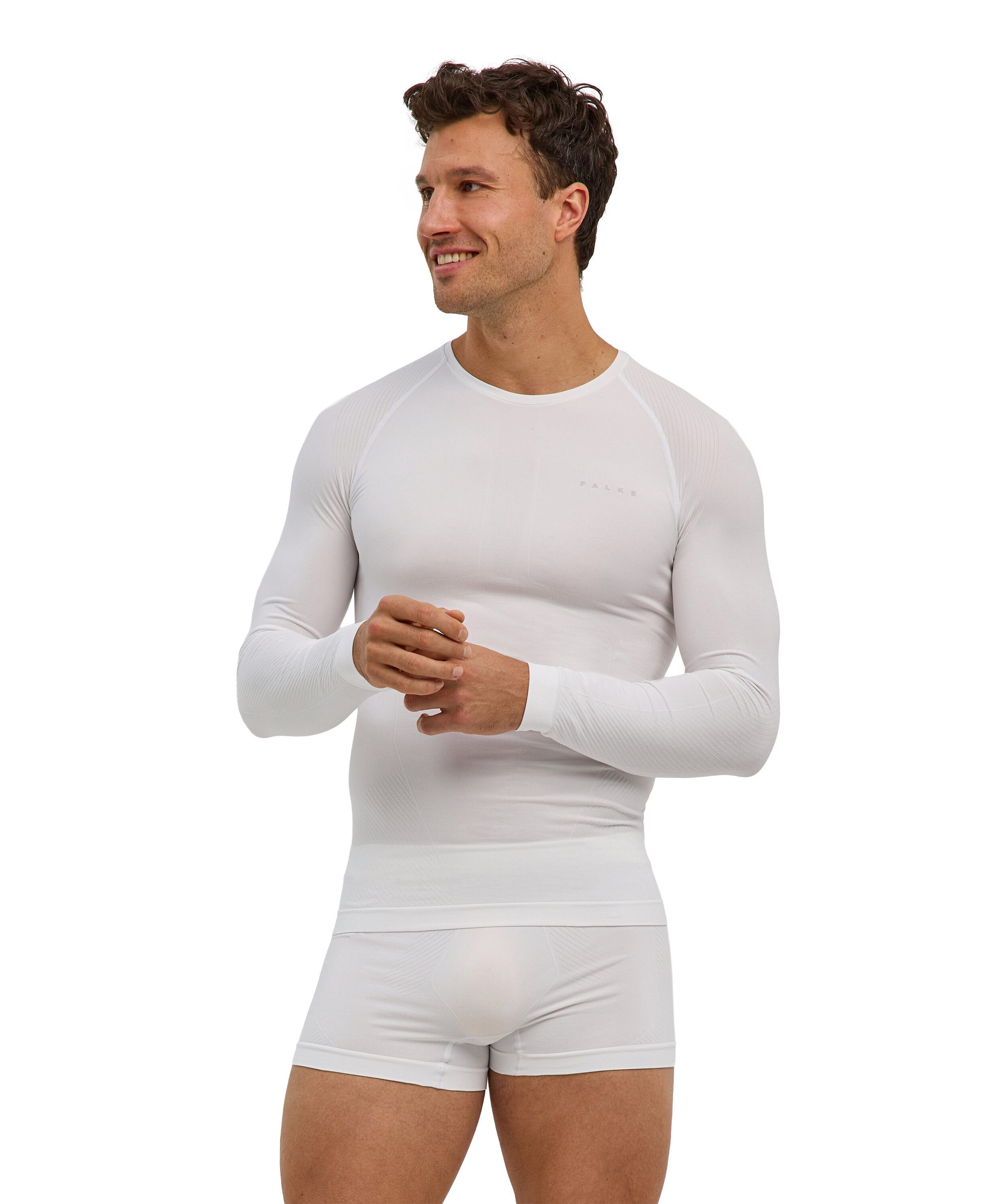 FALKE Funktionsshirt FALKE Langarmshirt Warm Herren (1-tlg., 1) thermoregulierend für warme bis kalte Temperaturen