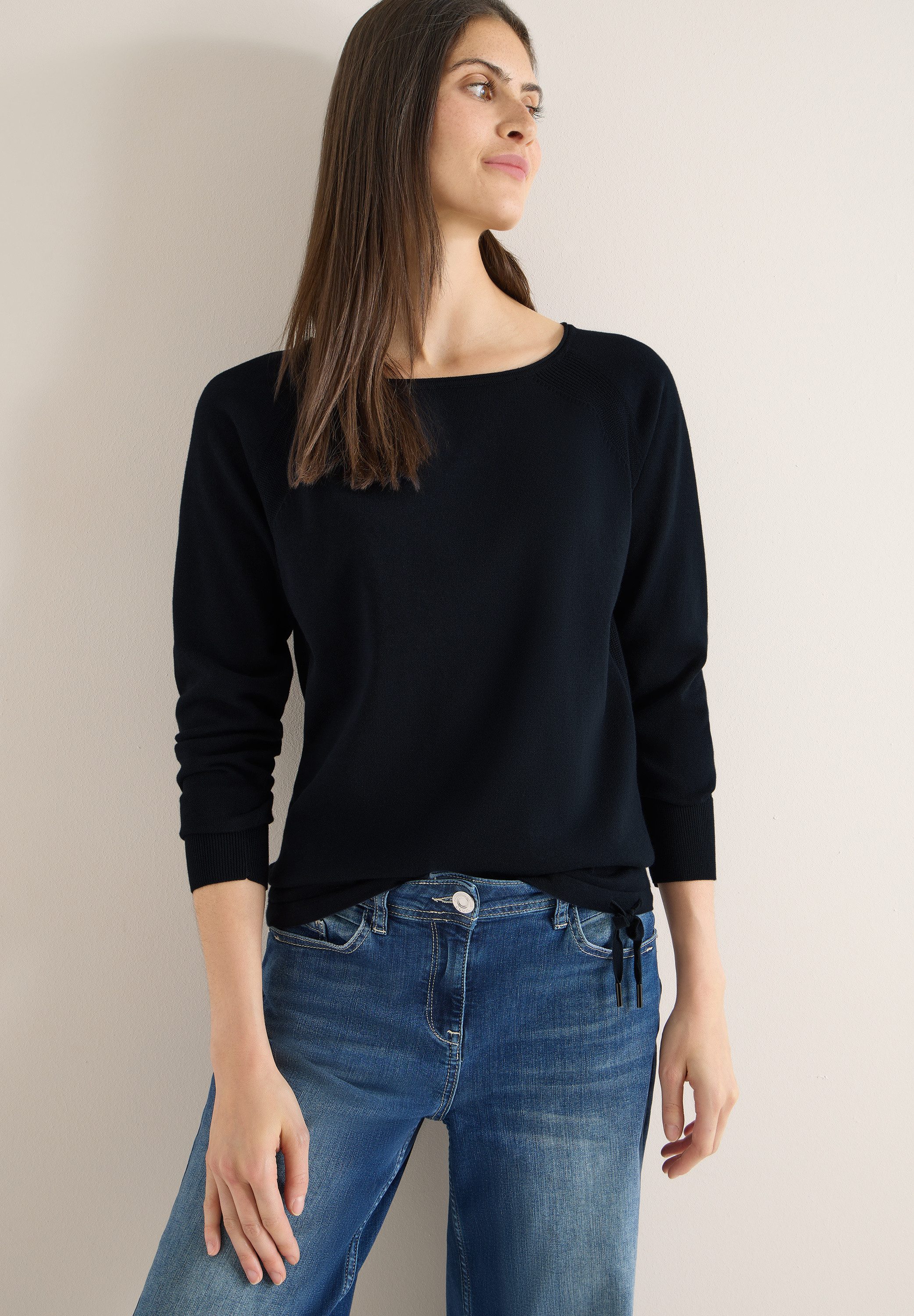 CECIL Strickpullover mit U-Boot-Ausschnitt günstig online kaufen