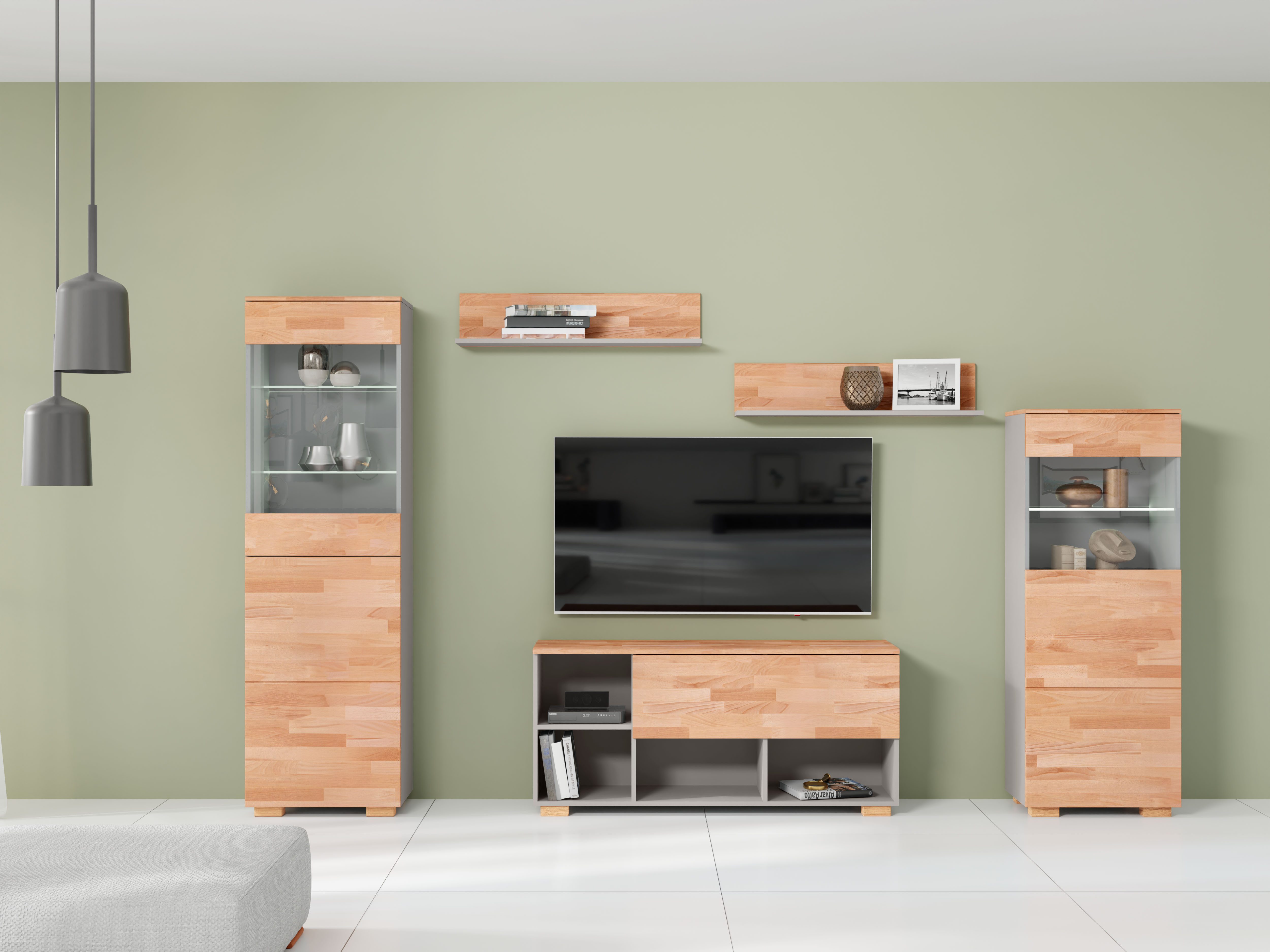 Home affaire Wohnwand, (5-St), schöne moderne Optik