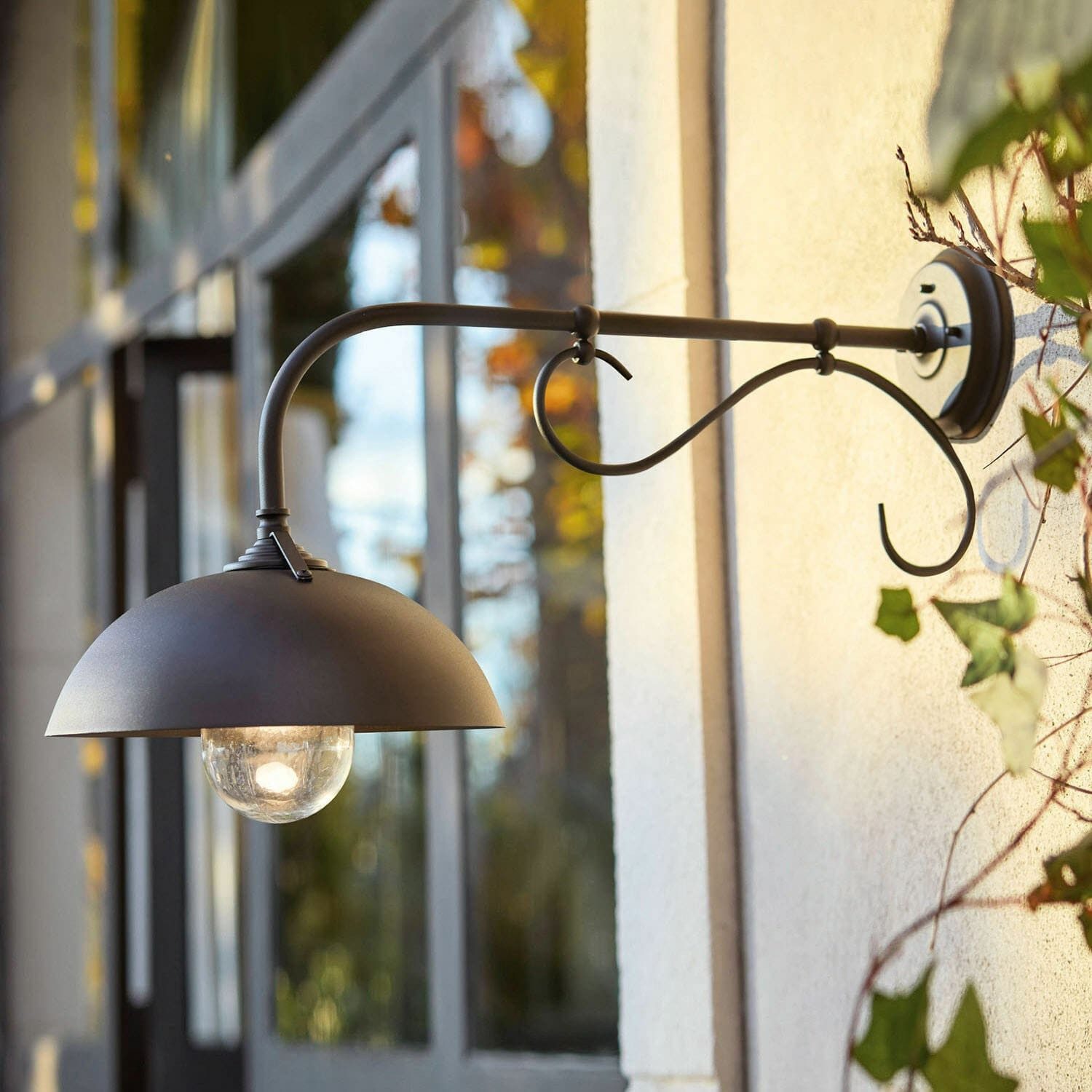 Mirabeau Außen-Wandleuchte Außenwandlampe Lupia schwarz