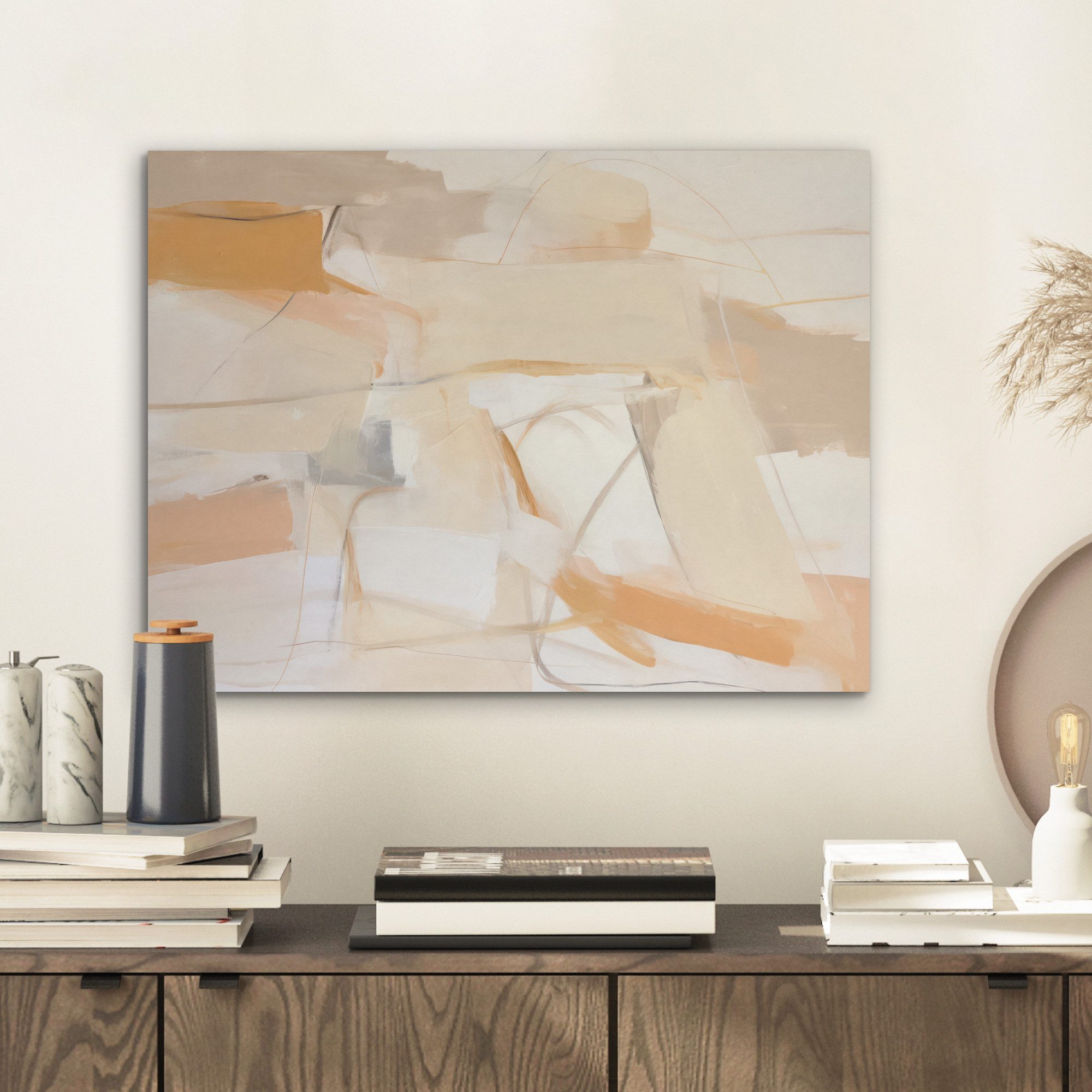 MuchoWow Gemälde Abstrakt - Beige - günstig online kaufen
