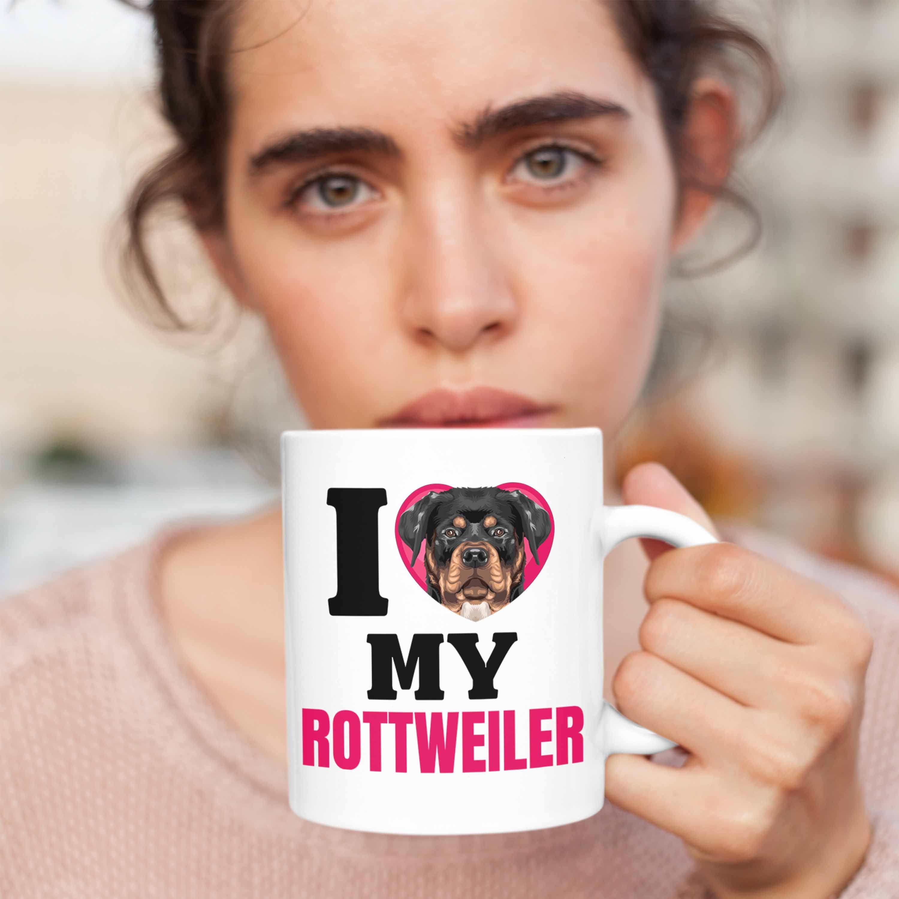 Lustiger Lo Rottweiler I Besitzerin Tasse Geschenkidee Trendation Tasse Geschenk Weiss Spruch