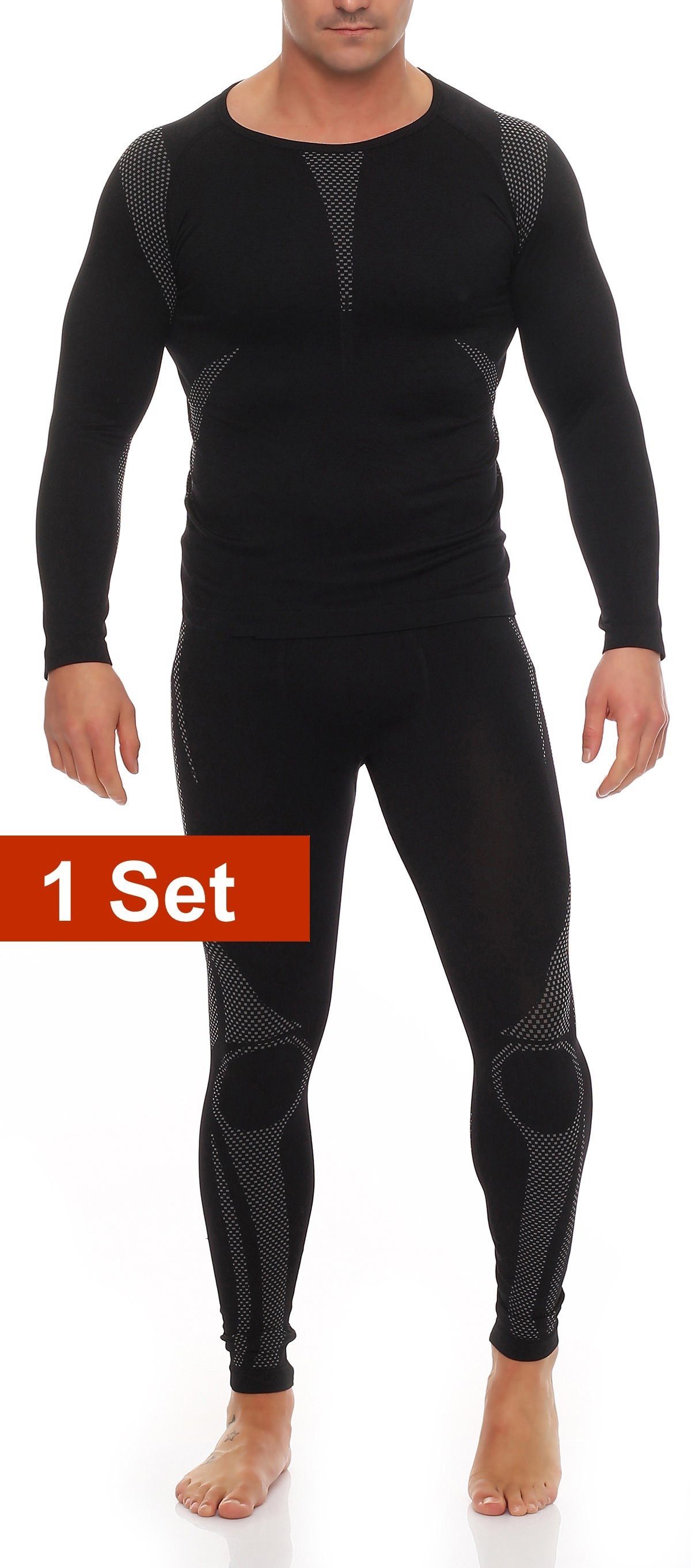 Cocain underwear Thermounterhemd Herren Thermounterwäsche Funktionsunterwäsche Skiunterwäsche (Set, Spar-Packung, 2-St., Mehrfachpackung) hochfunktionelle Membrantechnologie