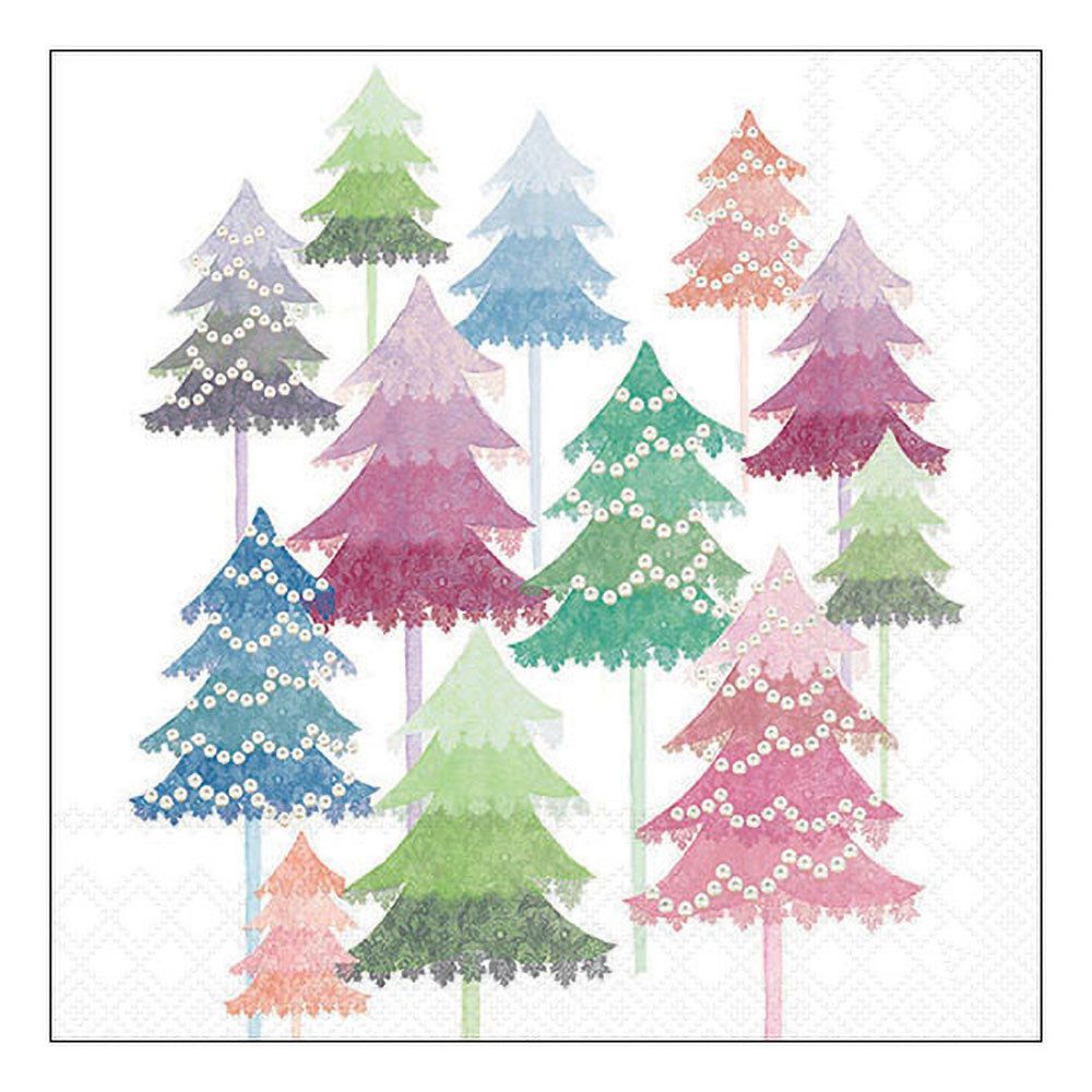 Ambiente® Papierserviette Watercolor Trees, (20 St), 33x33cm