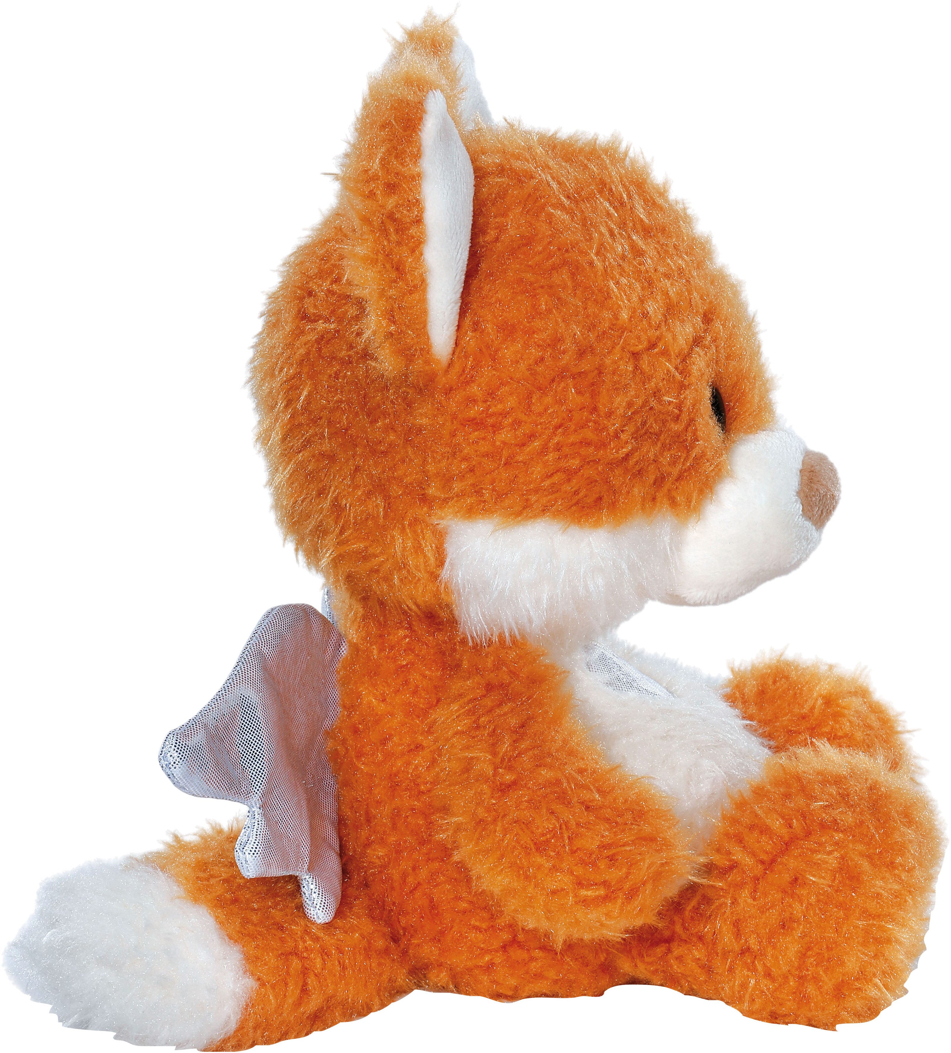 Nici Kuscheltier Dein Schutzengel, Fuchs La La Foxie 28 cm, mit silbernen Flügeln & Herz auf der Brust in Geschenkbox