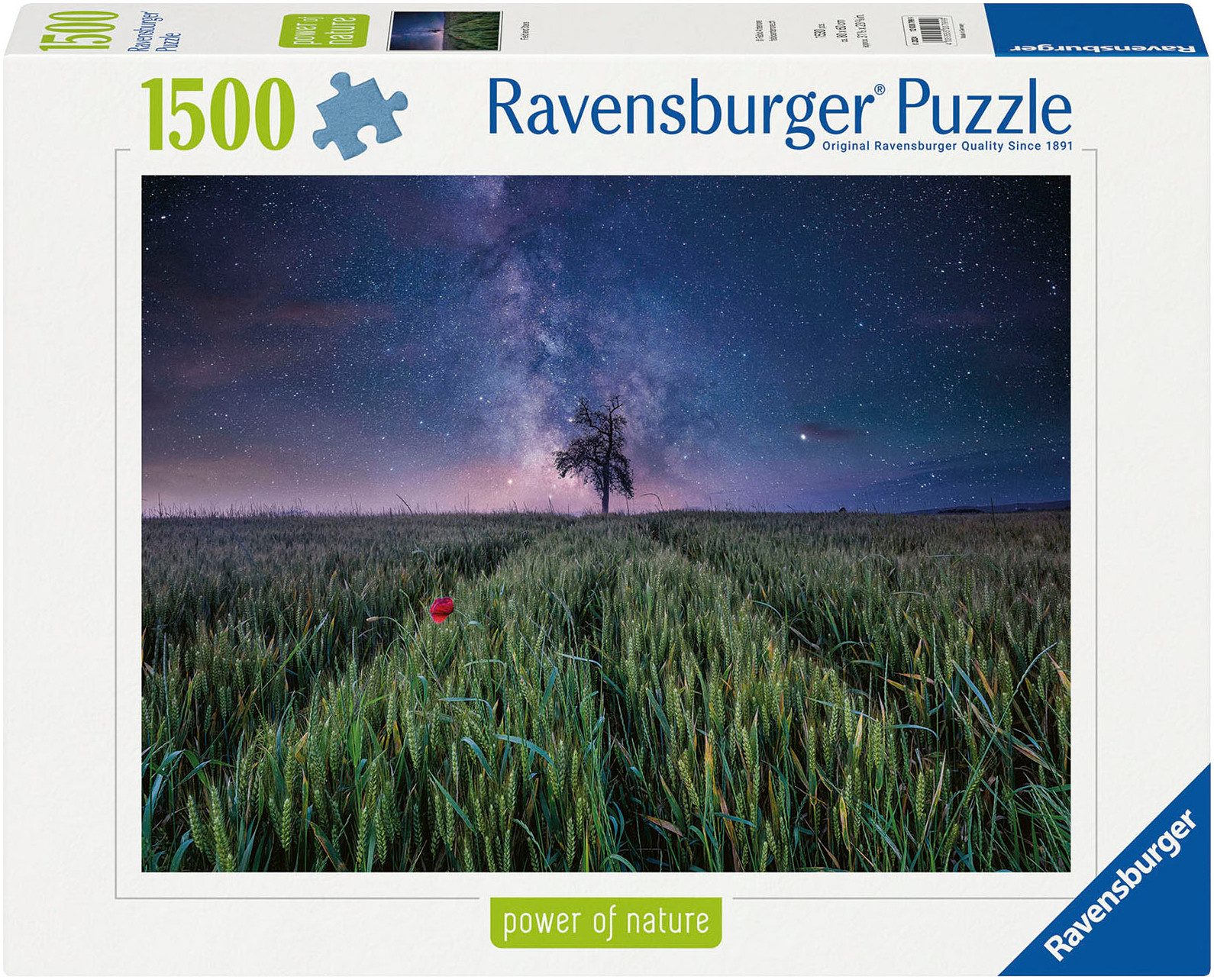 Ravensburger Puzzle power of nature, Nachthimmel über dem Kornfeld, 1500 Puzzleteile, Made in Germany