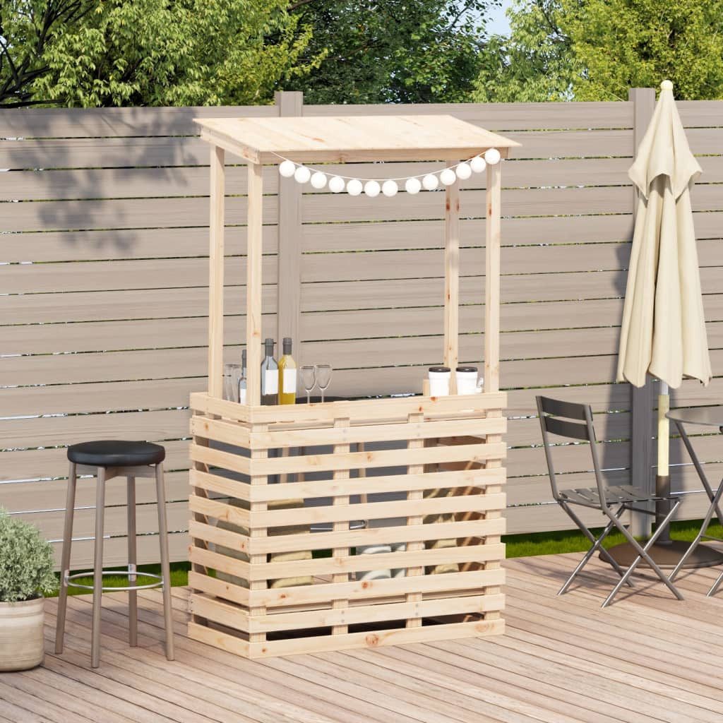 vidaXL Gartentisch Gartenbar mit Dach 112,5x57x195,5 günstig online kaufen