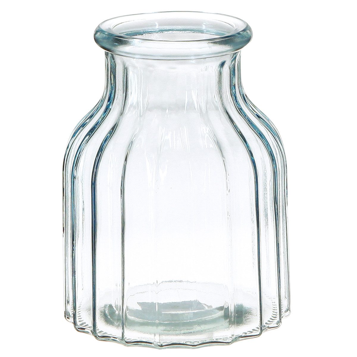 Viana Tischvase Blumenvase Glas Rillen Design günstig online kaufen