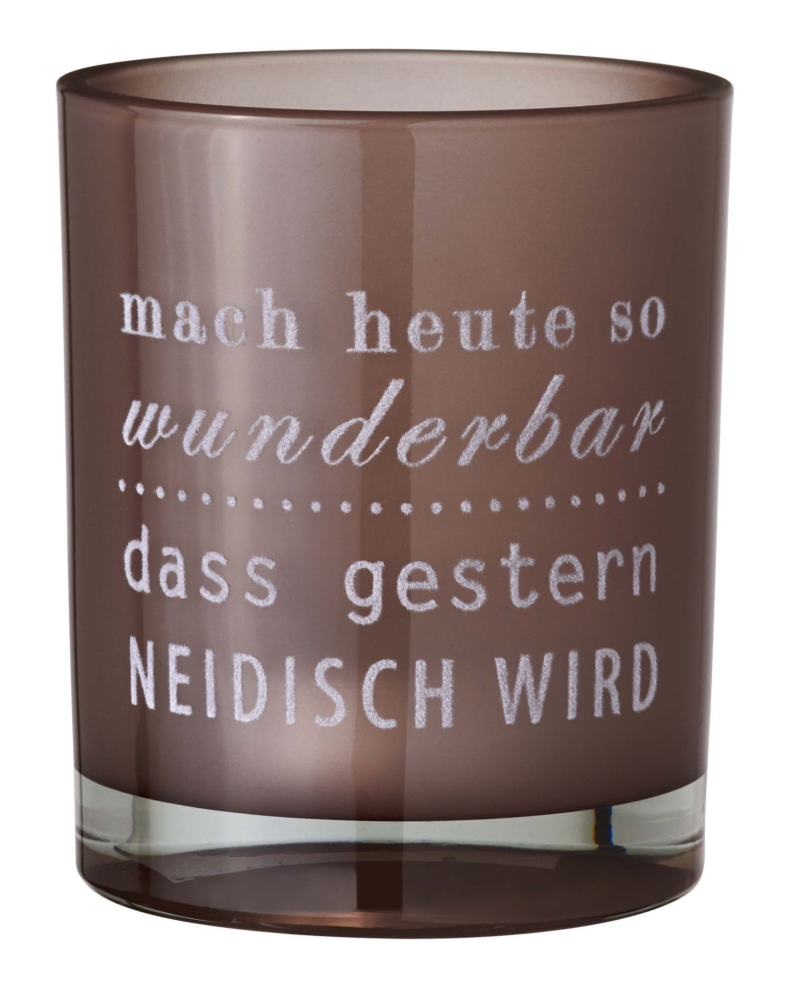 Räder Design Teelichthalter Beflocktes Poesielicht "Mach heute so wunderbar..."