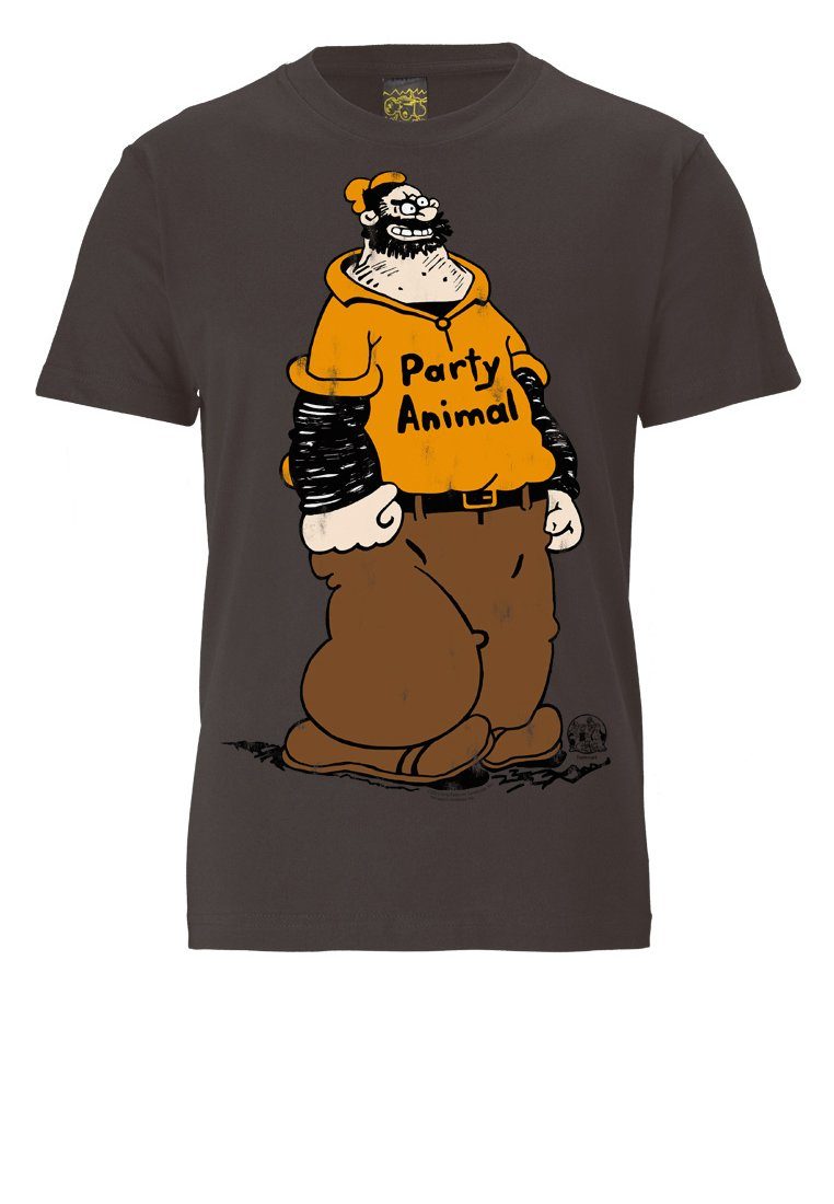 LOGOSHIRT T-Shirt POPEYE mit lustigem - Print PARTY ANIMAL 