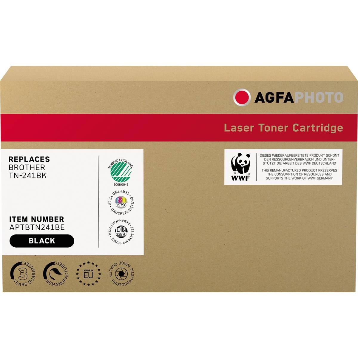 AgfaPhoto Tonerkartusche AgfaPhoto Toner APTBTN241BE wie Brother TN-241BK schwarz